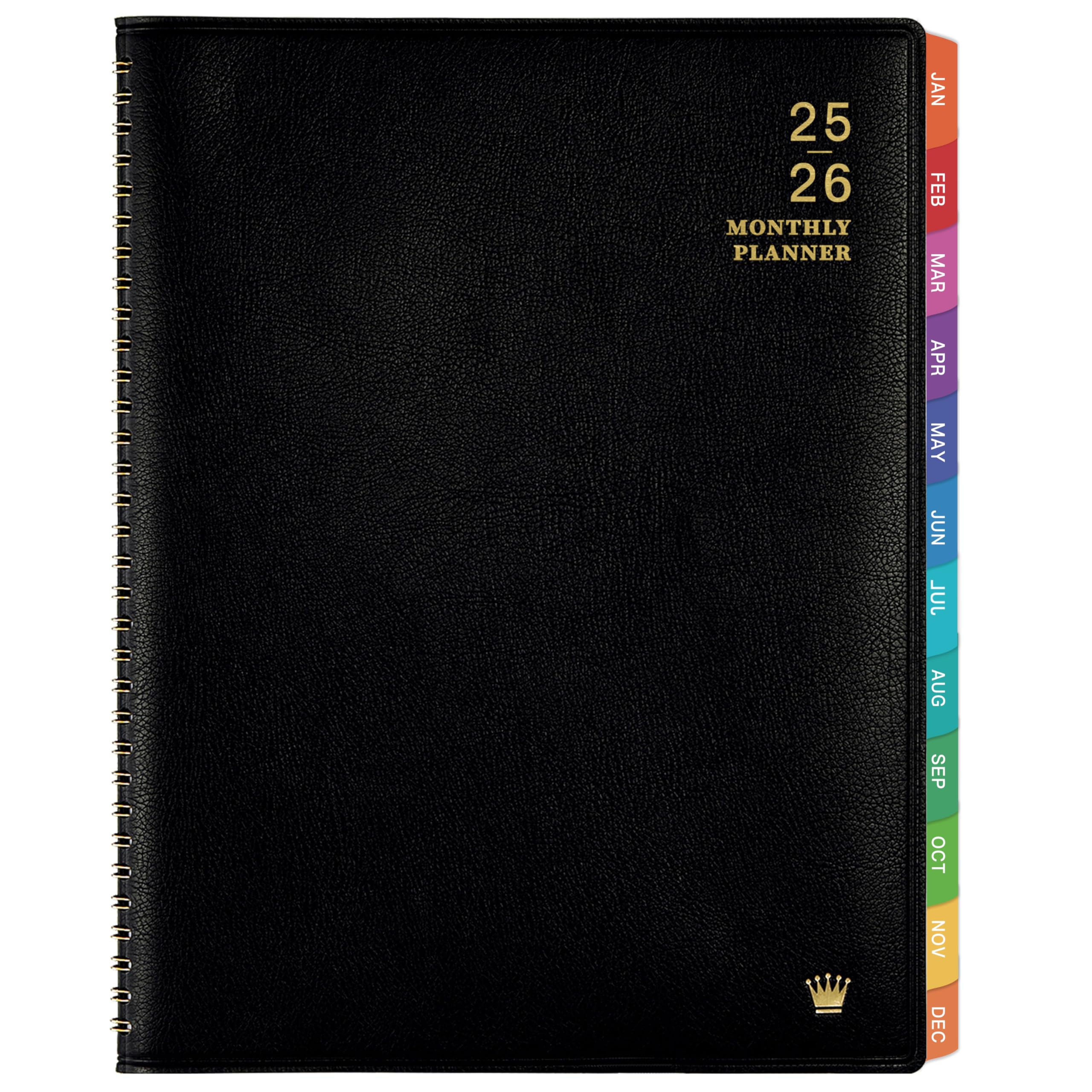 2025-2026 Monthly Planner Calendar - 18 Month Planner from July 2025 to December 2026, Faux Leather Cover, 8.86