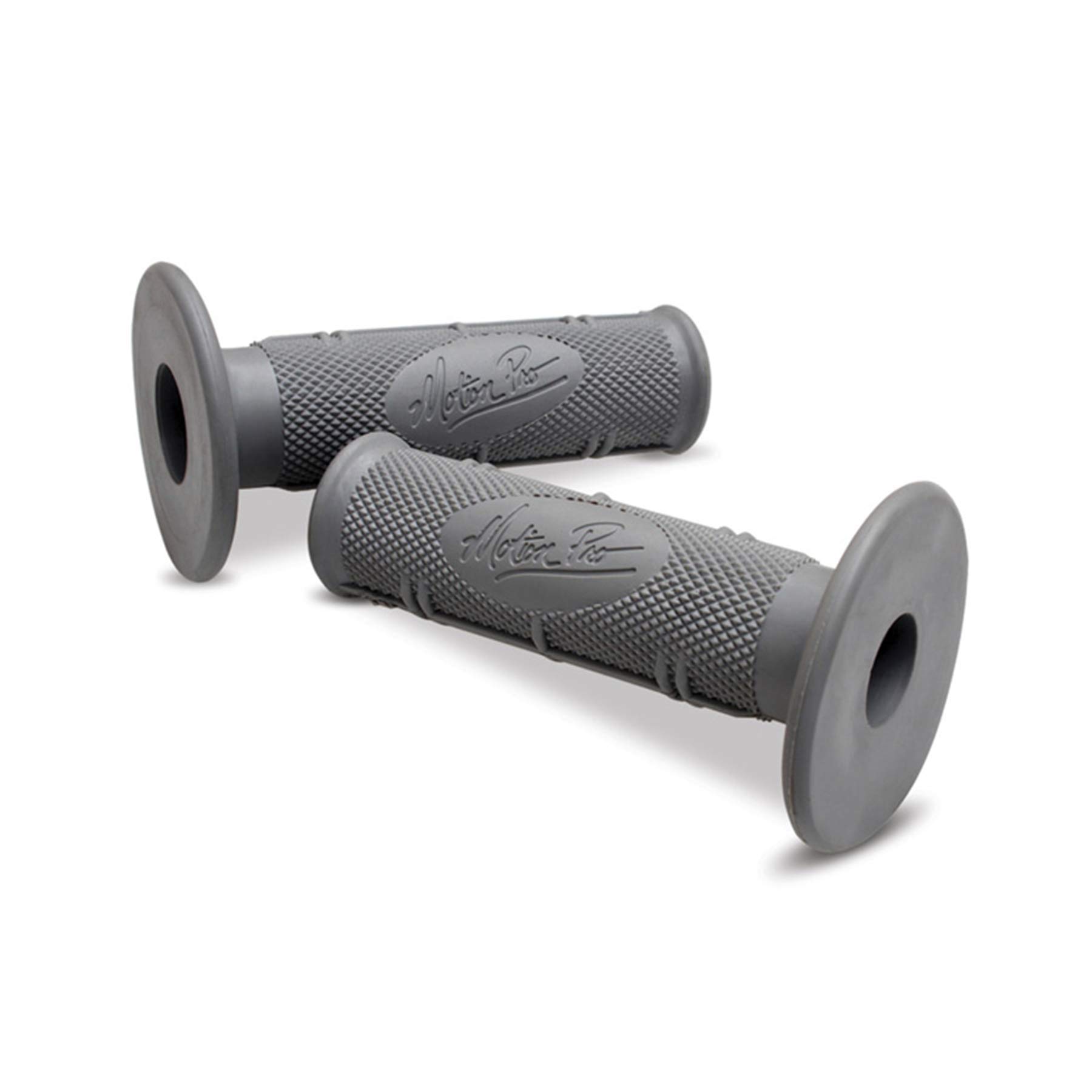 Motion Pro 01-1099 Gray DirtControl Motorcycle Grips - Half Waffle Pattern for Off-Road & Dirt Bike Riding - Enhanced Comfort & Vibration Dampening for Adventure & Motocross