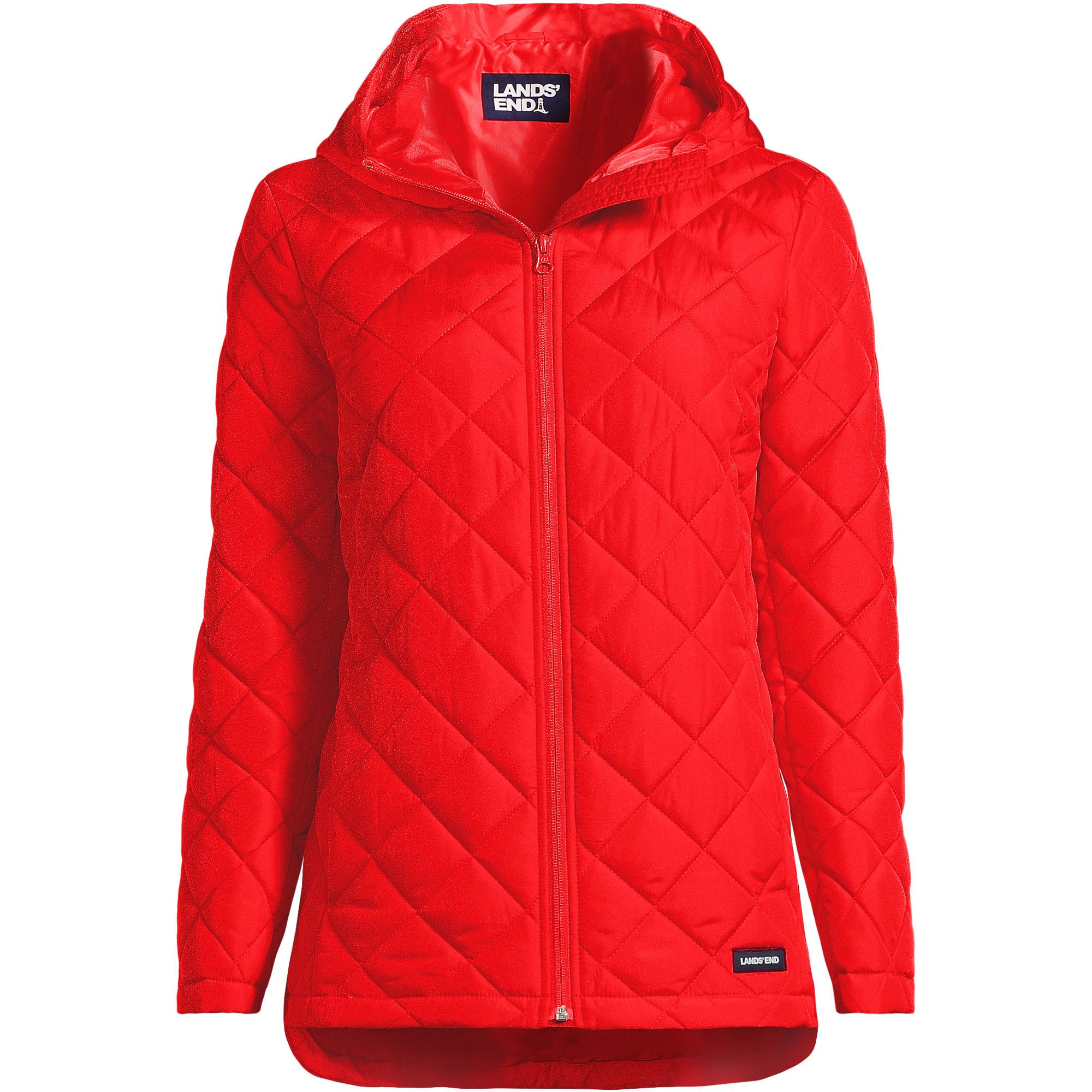 Lands' End Women's FeatherFree Insulated Jacket - Lightweight Winter Coat, Water-Resistant, Warm Puffer Jacket for Outdoor Activities, Hiking, and Casual Wear