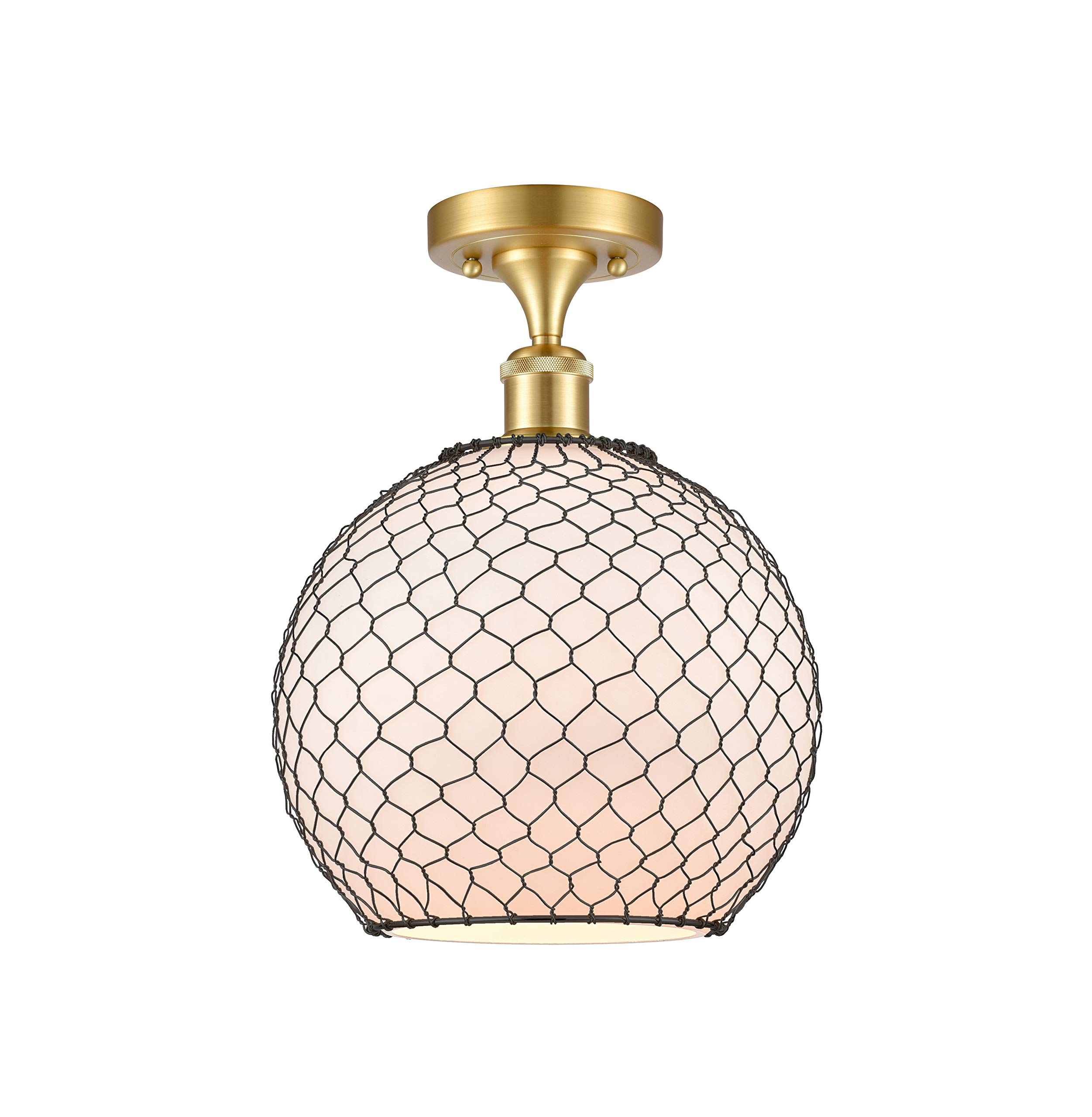516-1C-SG-G121-10CBK-LED Satin Gold 1 Light Bare Bulb Cord Set - Perfect for Pendant Lighting, DIY Lamps & Vintage Home Decor