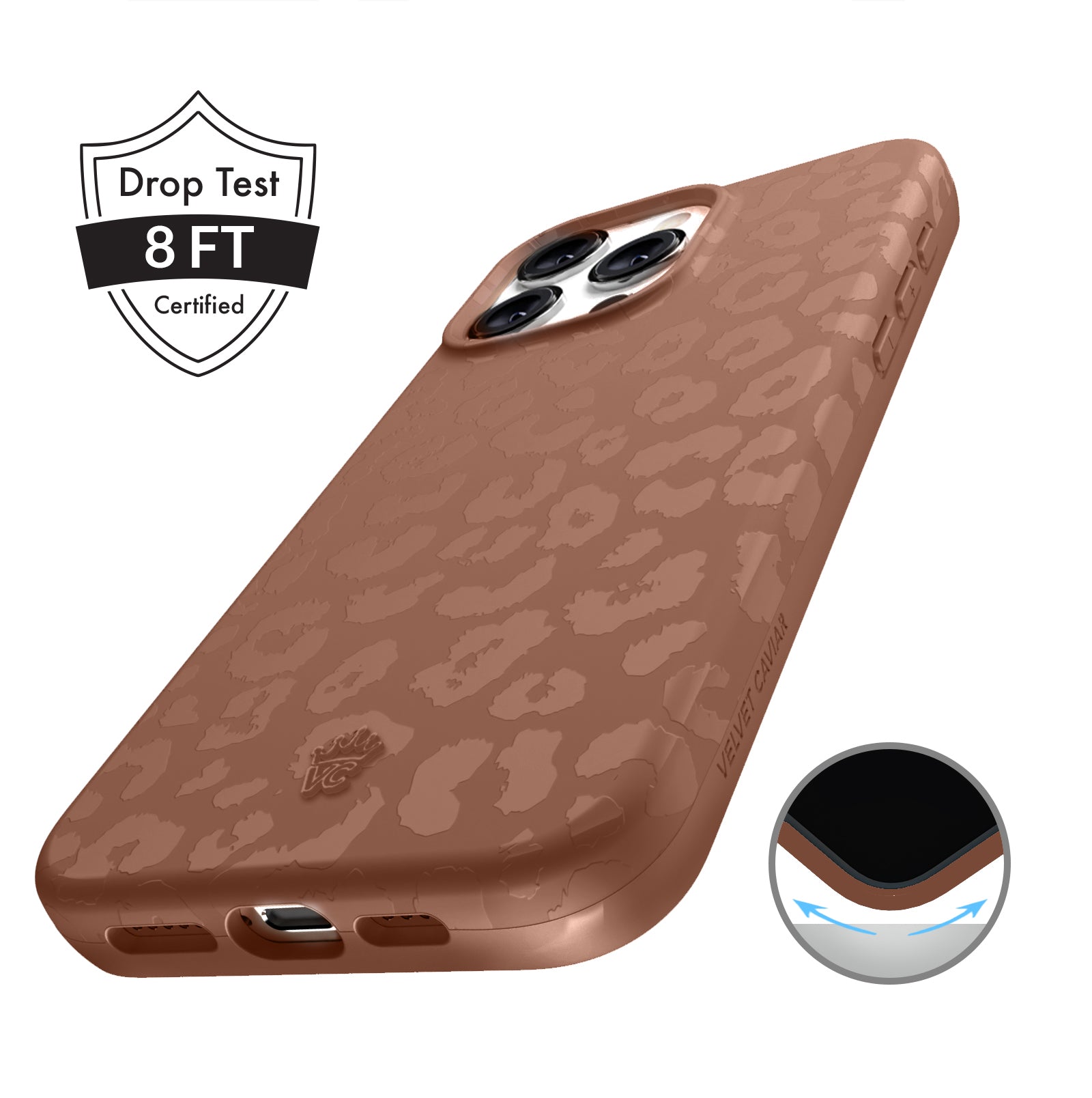 Stylish Chocolate Leopard Print iPhone Case - Trendy Animal Pattern Protective Cover for iPhone 13/14/15 Pro Max - Perfect for Fashion Lovers & Wild Style Enthusiasts