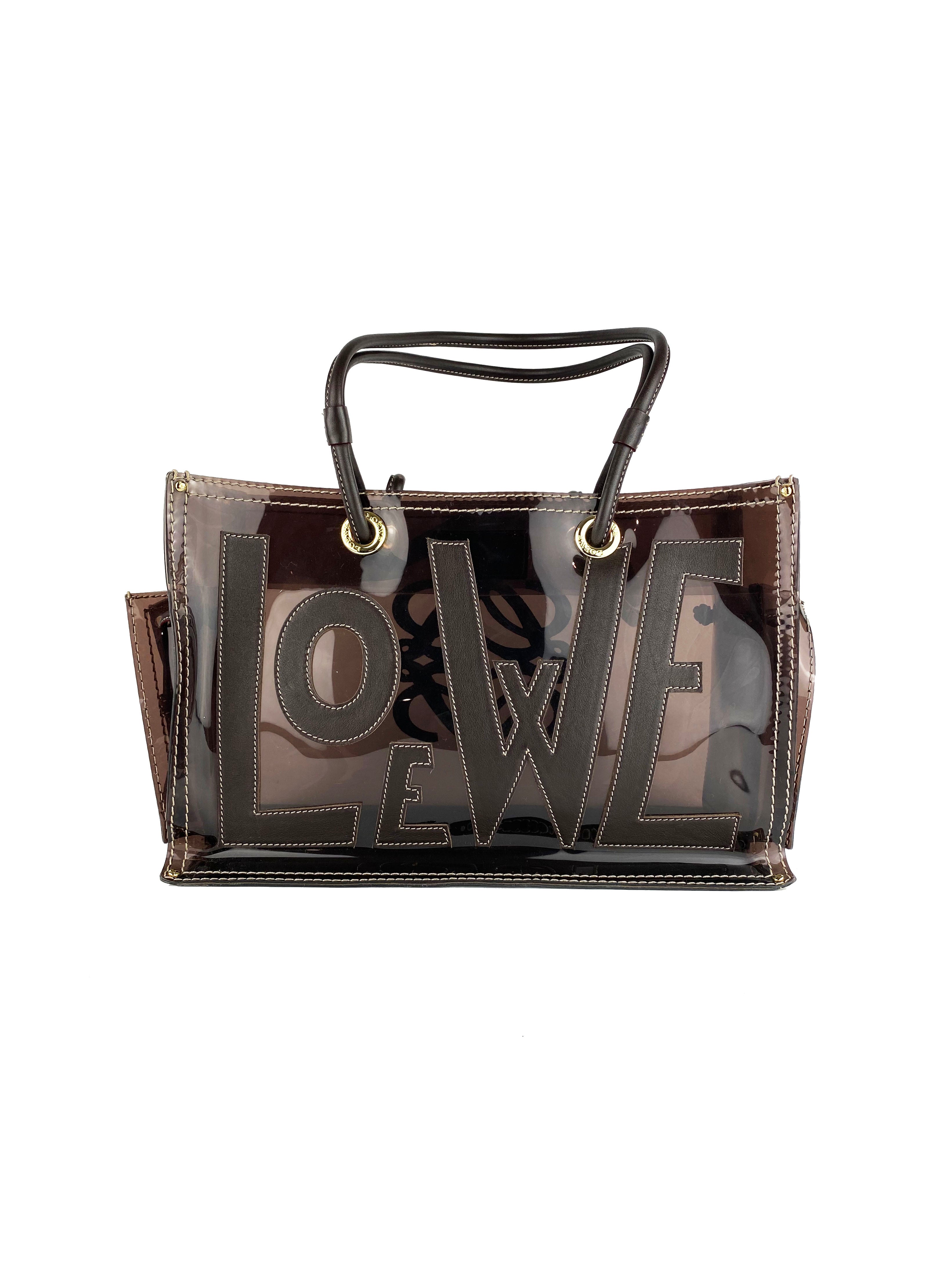 Loewe Amazona Leather Tote Bag for Women - Premium Brown Handbag for Work, Travel & Everyday Use