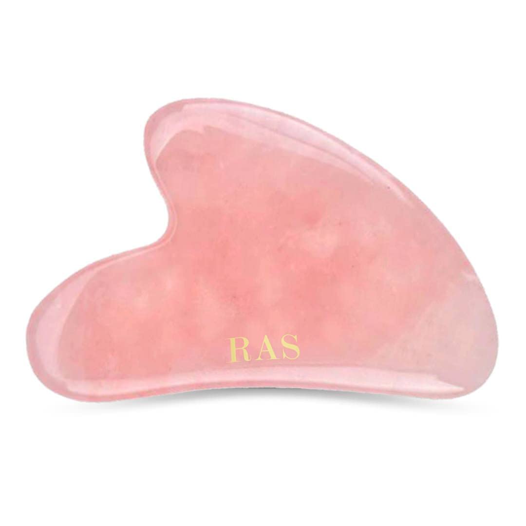 Luxury Rose Quartz Gua Sha Tool - 100% Authentic Crystal for Face Lifting, Contouring & Anti-Aging - Reduces Wrinkles & Improves Skin Elasticity - Perfect for Facial Massage & Skincare Routine - Pack of 1