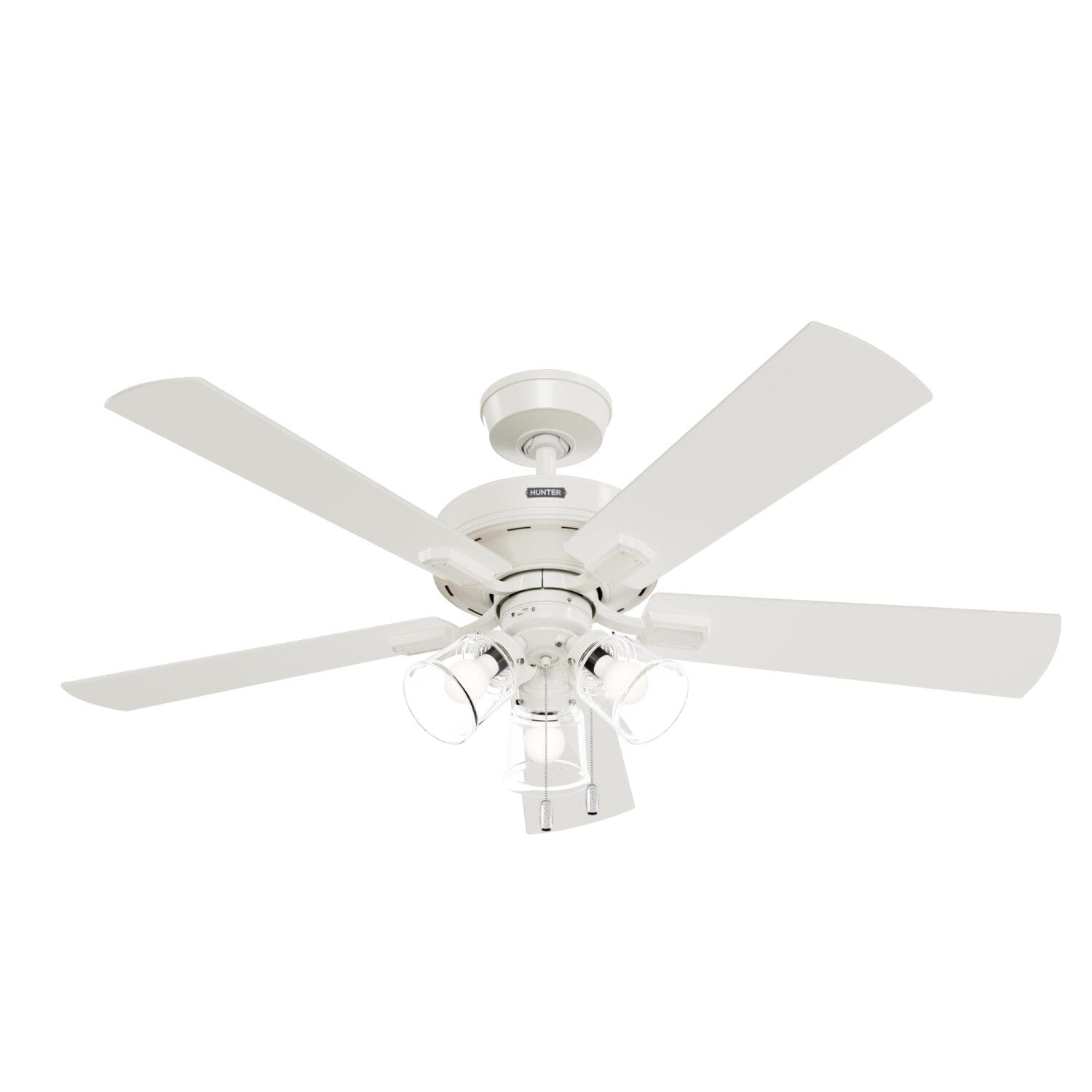 Crestfield HunterExpress 52-inch Ceiling Fan with 3 LED Lights - Energy Efficient Quiet Bladeless Fan for Living Room, Bedroom & Outdoor Use