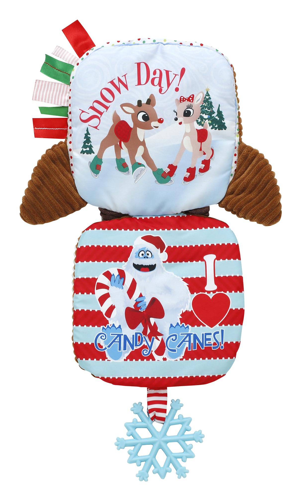 Soft Plush Christmas Baby Book - Crinkle & Teether Toy for Travel
