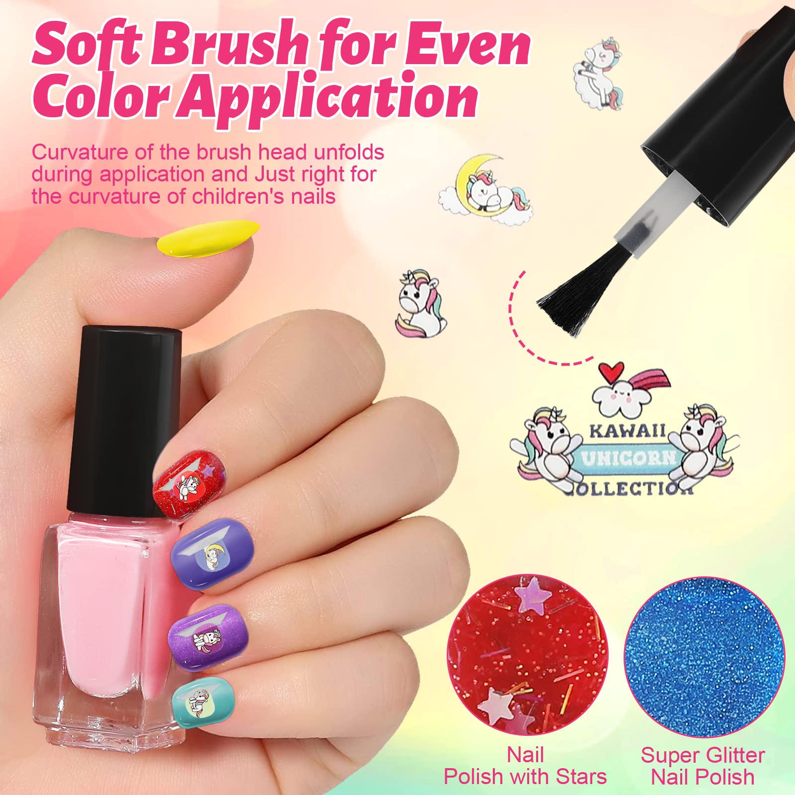 25PCS Non-Toxic Peel-Off Water-Based Nail Polish Set for Kids - Glitter & Opaque Colors, Safe Christmas Birthday Gifts for Toddlers & Girls | Perfect for Parties, Playdates & Creative Playtime
