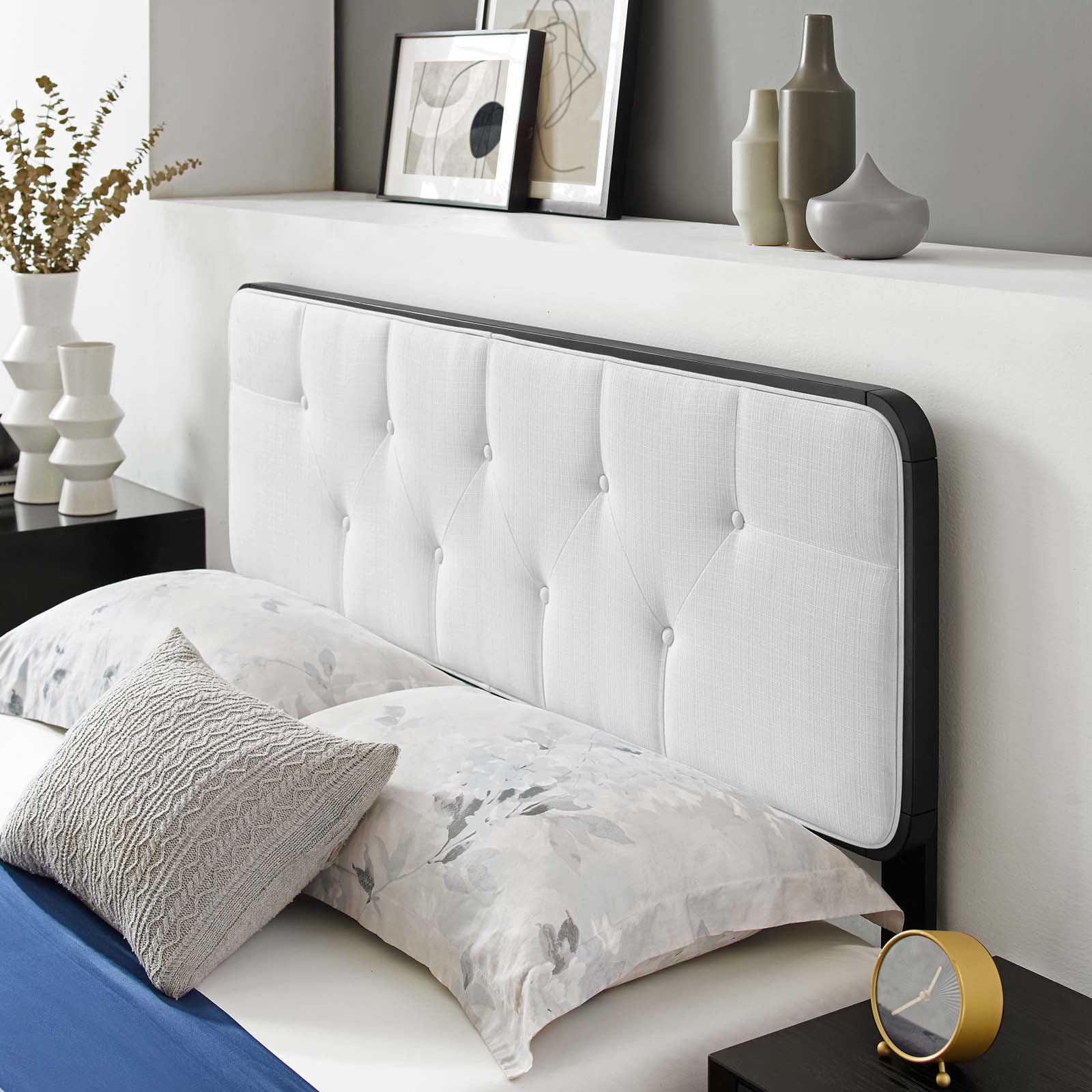Bridgette Wood Platform Bed with Angular Frame - Modern Solid Wood Bed Frame for Bedroom, Living Room & Guest Room