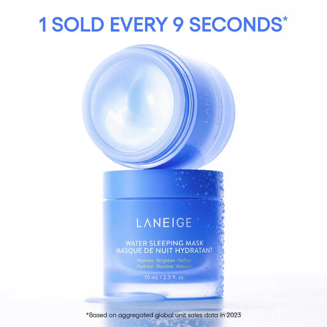 LANEIGE Water Sleeping Mask - Overnight Hydrating Face Mask for Dry Skin | Deep Moisturizing Night Cream for Glowing Skin | Perfect for Nighttime Skincare Routine & Travel Skincare Essentials