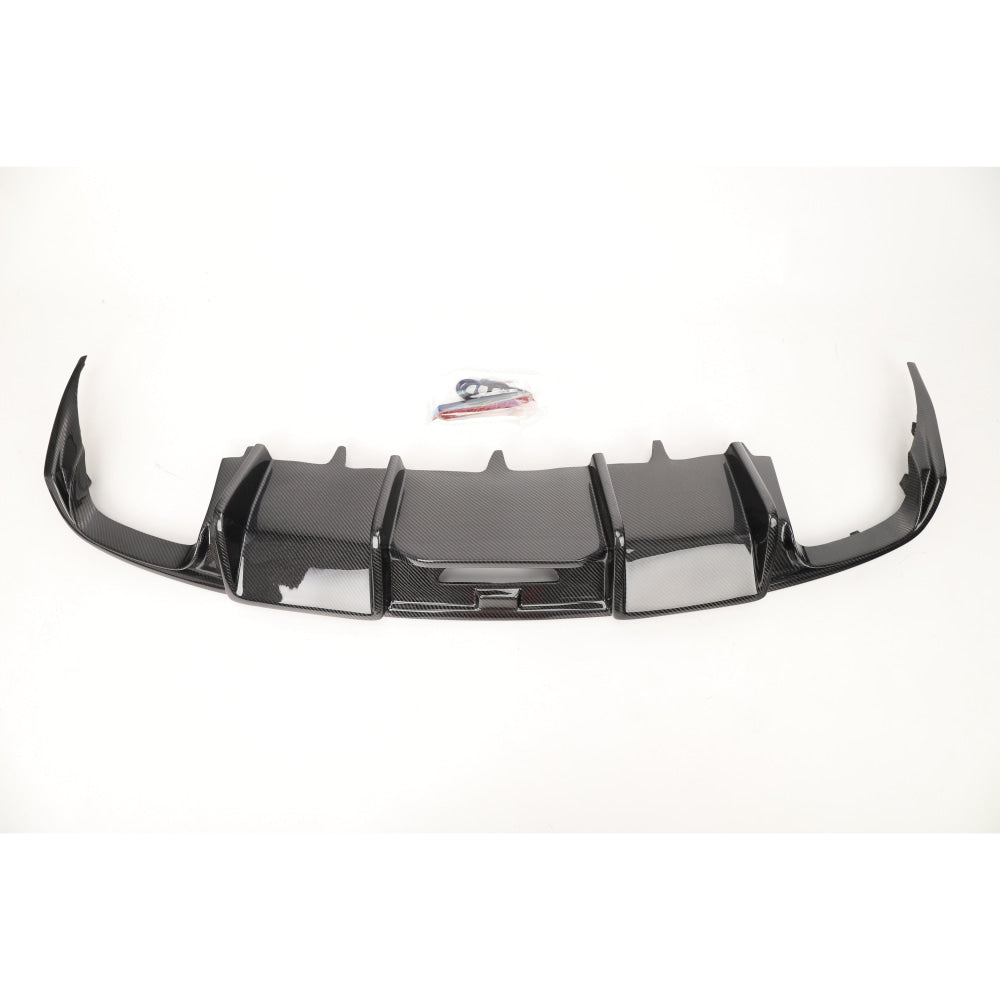 2012-2015 Audi A6/S6 C7 Carbon Fiber Rear Bumper Diffuser with LED Brake Light - High Performance Style Upgrade for Street & Track Racing