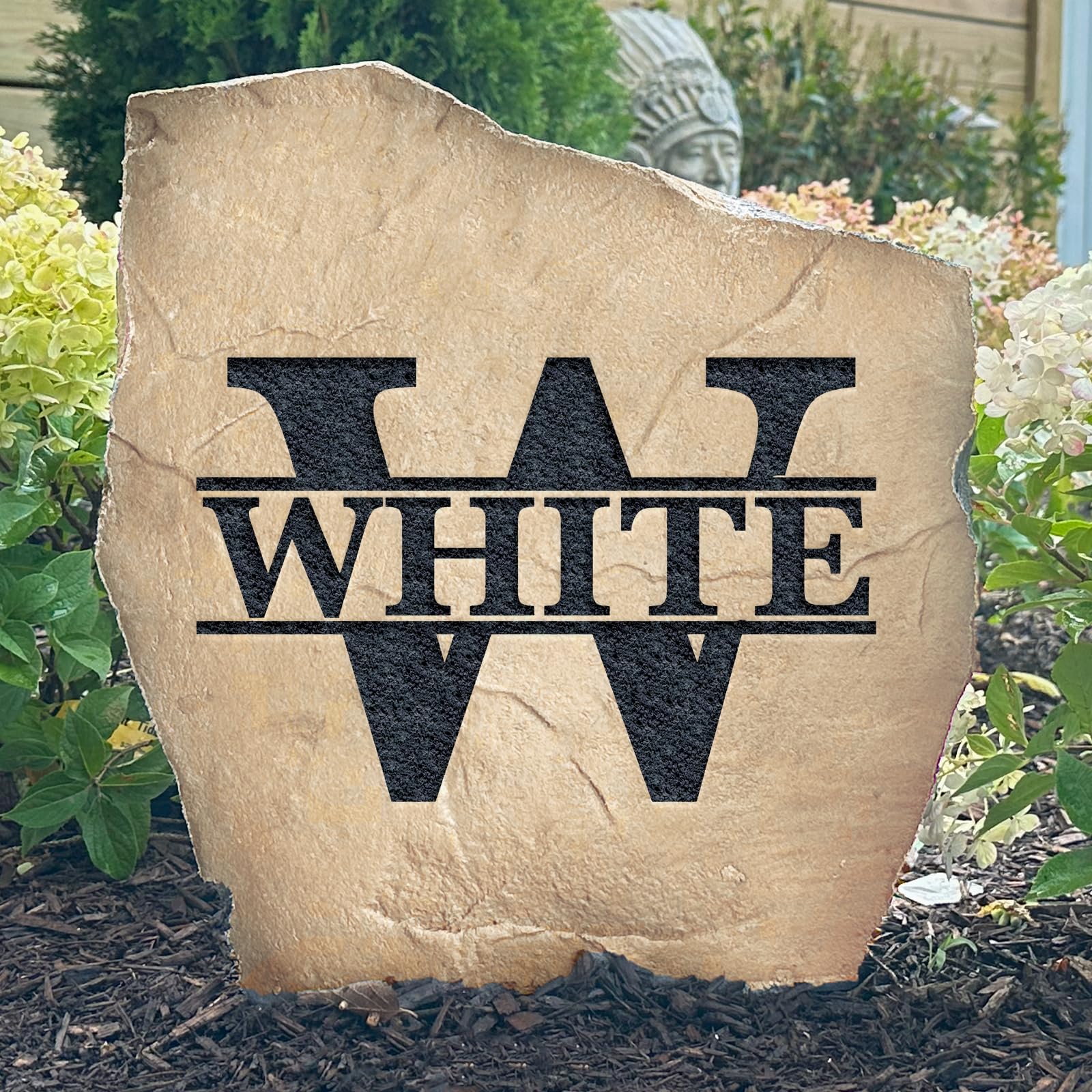 Personalized Engraved Monogram Garden Stone - 21