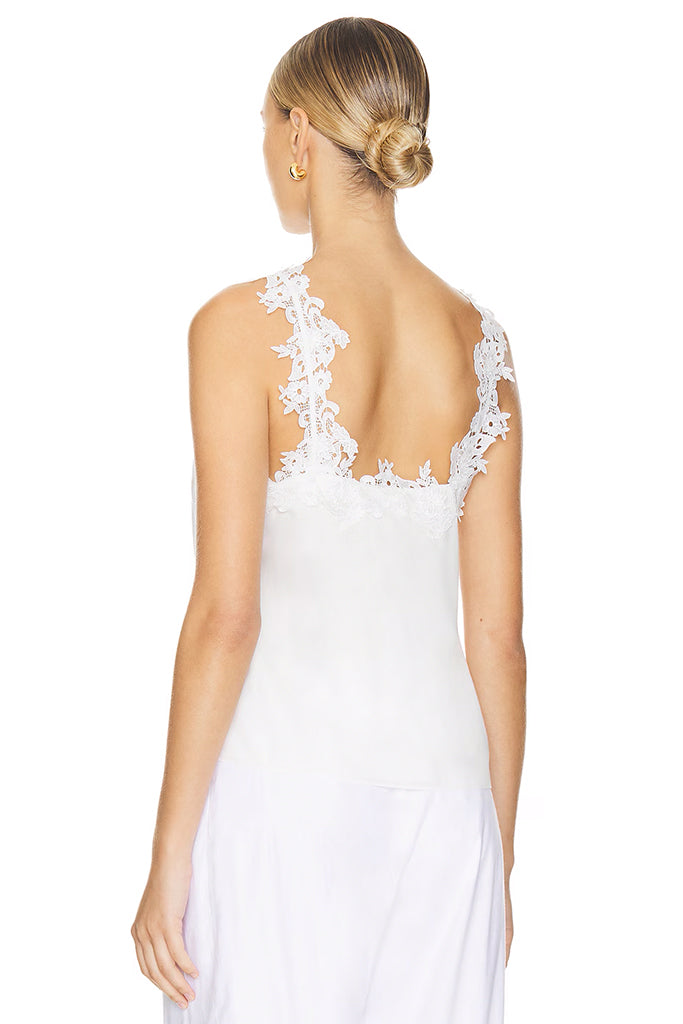 Cami NYC Chels Cotton Cami Top - Women's White Sleeveless Tank Top for Casual Wear & Layering