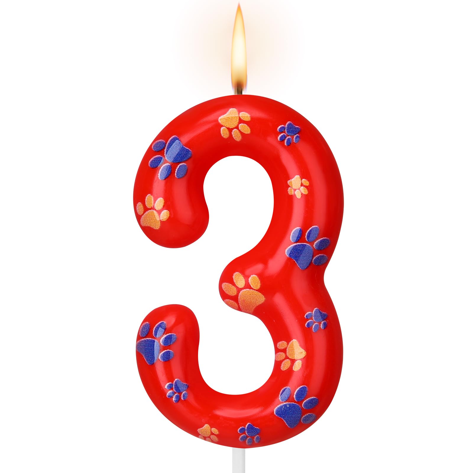 Dog Paw Birthday Candles - Cake Topper for Paw Patrol Parties
