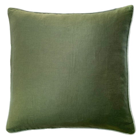 Zaab Geneva Olive Square Filled Cushion 50 x 50cm - Soft Decorative Throw Pillow for Sofa, Bed, Living Room & Home Decor