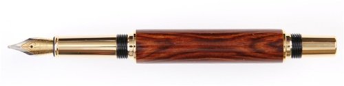 Lanier Pens Baron Fountain Pen - Tennessee Gold Finish - Cocobolo Wood - Luxury Writing Instrument for Professionals & Collectors - Perfect for Signatures, Calligraphy & Gifts