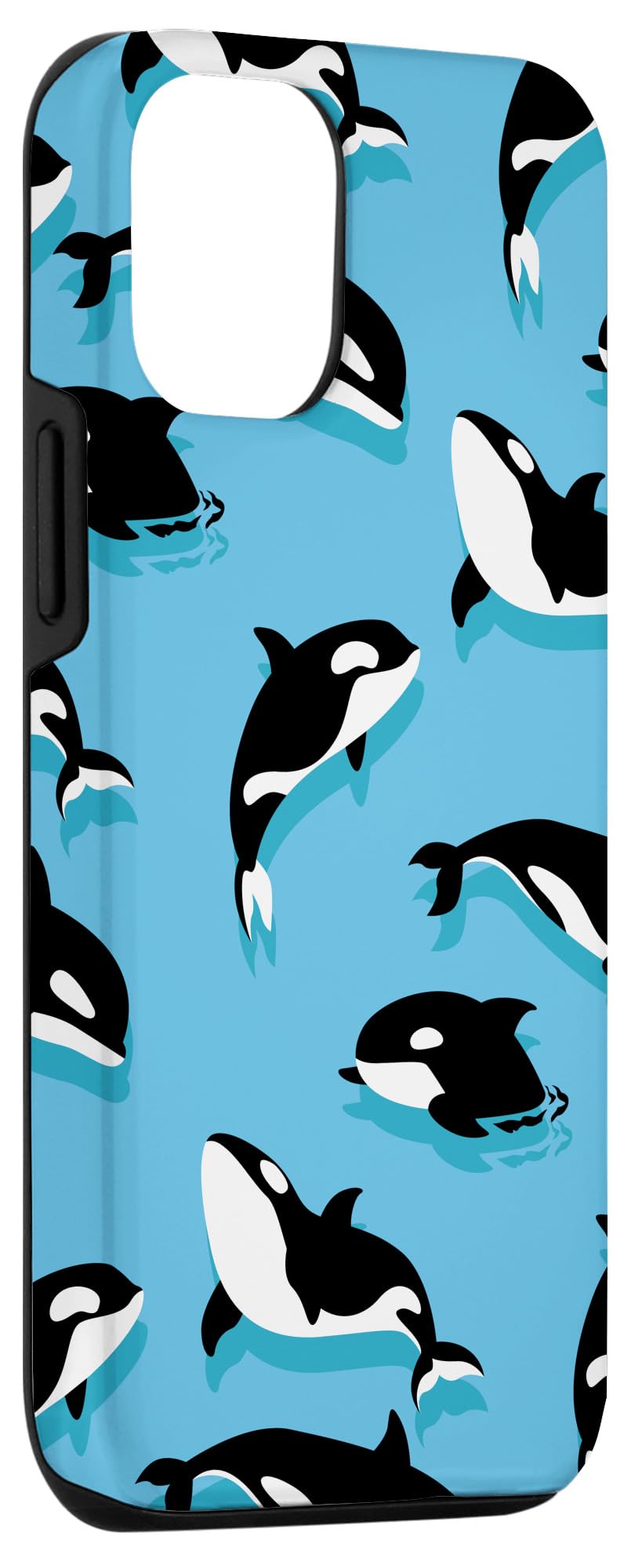 iPhone 12/12 Pro Case - Orca Swimming Whale Design - Perfect Miami Dolphin Beach Lover Gift - Durable Protective Phone Cover for Swimming Enthusiasts & Ocean Lovers