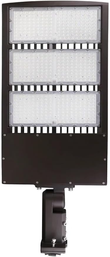 450W LED Shoebox Parking Lot Lights - 5700K Daylight White, 60,750 Lumens, Dusk to Dawn Photocell, Waterproof IP65, 277-480V - Commercial Outdoor Security Lighting for Stadiums, Sports Arenas, Garages & Warehouses - Energy-Efficient, Long-Lasting LED Area Lights