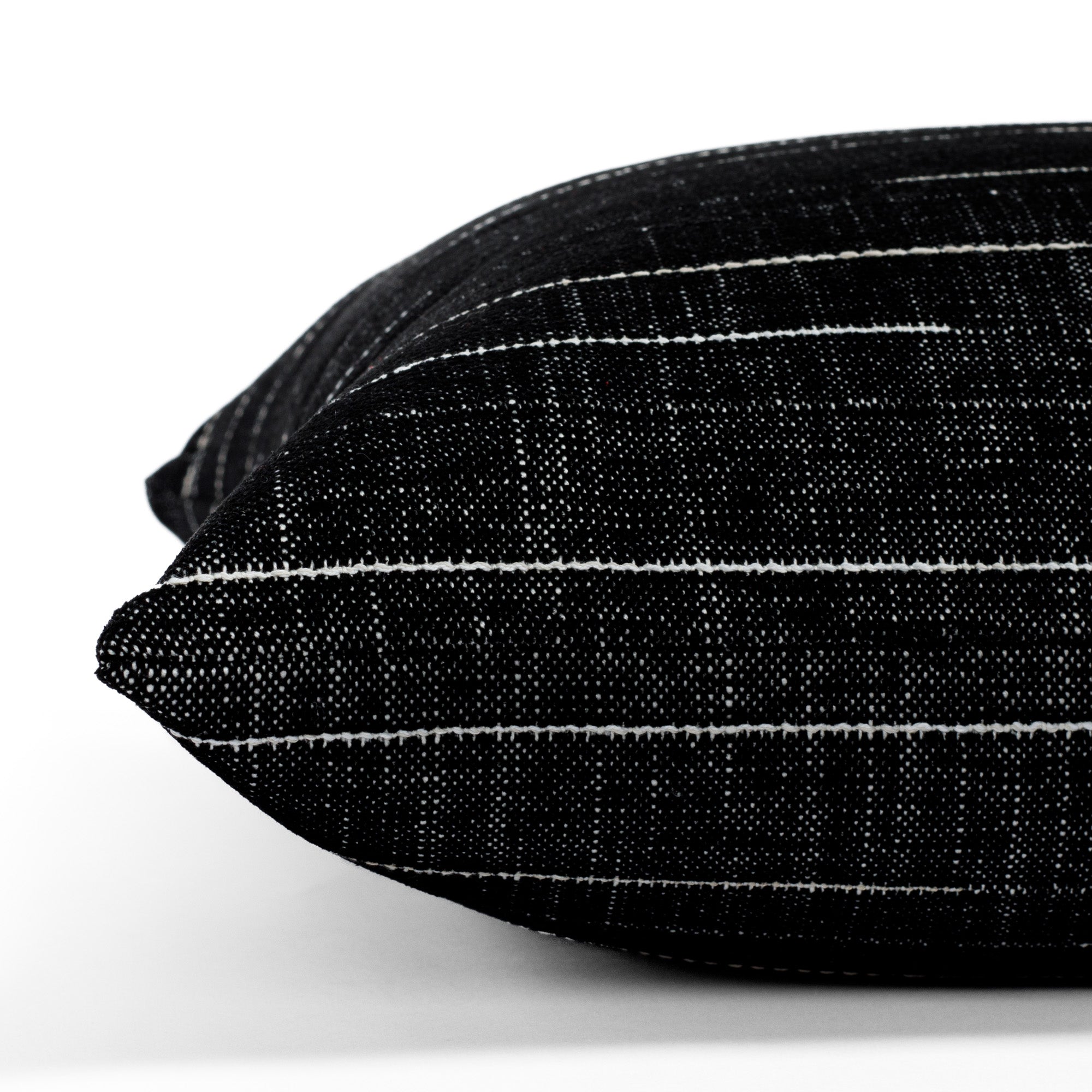 Premium Yuzu 22x22 Outdoor Throw Pillow in Onyx Black - Waterproof & UV Resistant for Patio, Poolside, Garden & Porch Decor