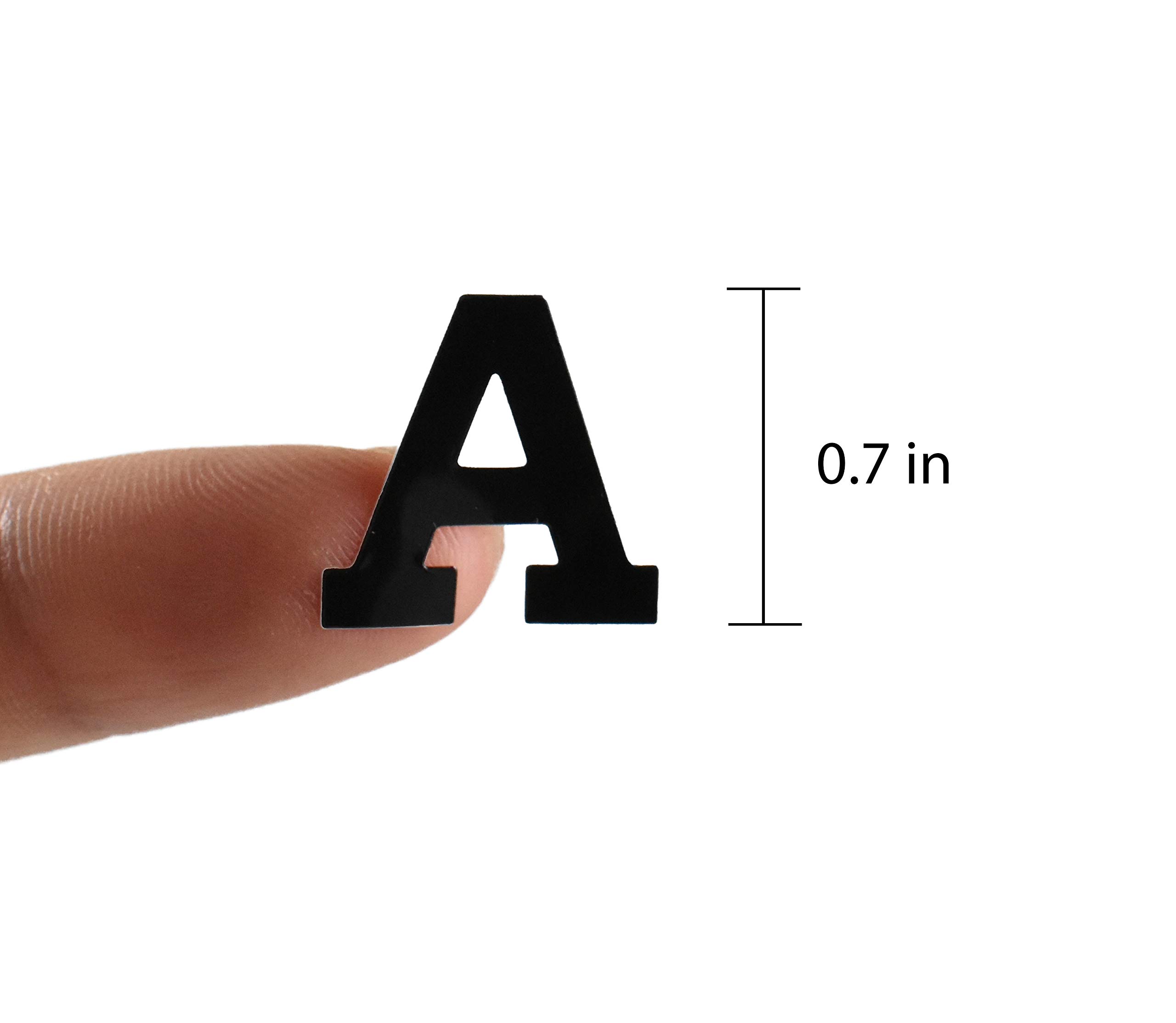 QQ&U 3 Sheets Black Foil Alphabet Letter and Number Stickers - Perfect for Scrapbooking, DIY Crafts, Gift Wrapping, and Home Decor