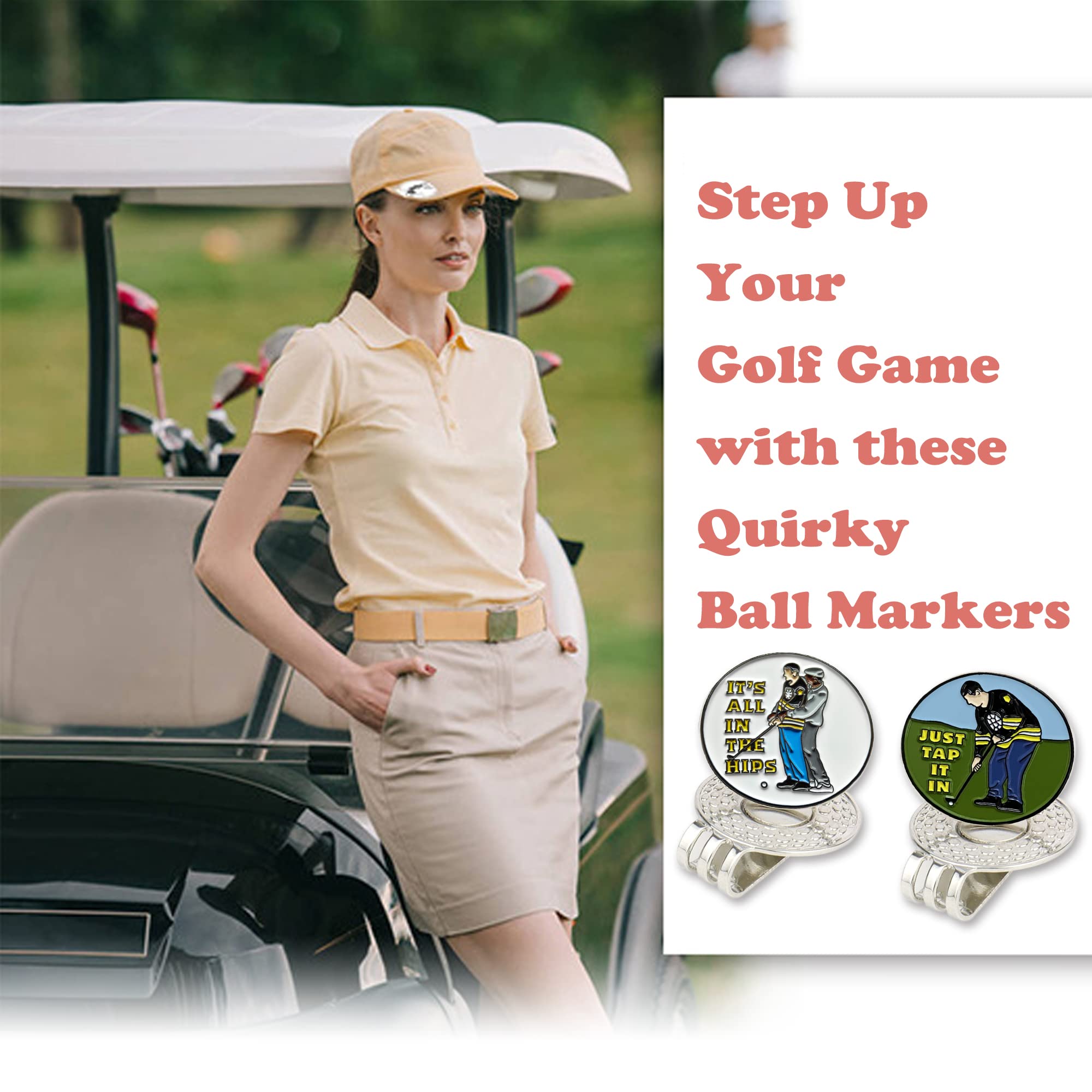 Magnetic Golf Ball Marker & Hat Clip - Funny Golf Accessories for Men - Perfect Golf Gifts for Golf Lovers - Ideal for Golf Course, Driving Range & Tournament Play