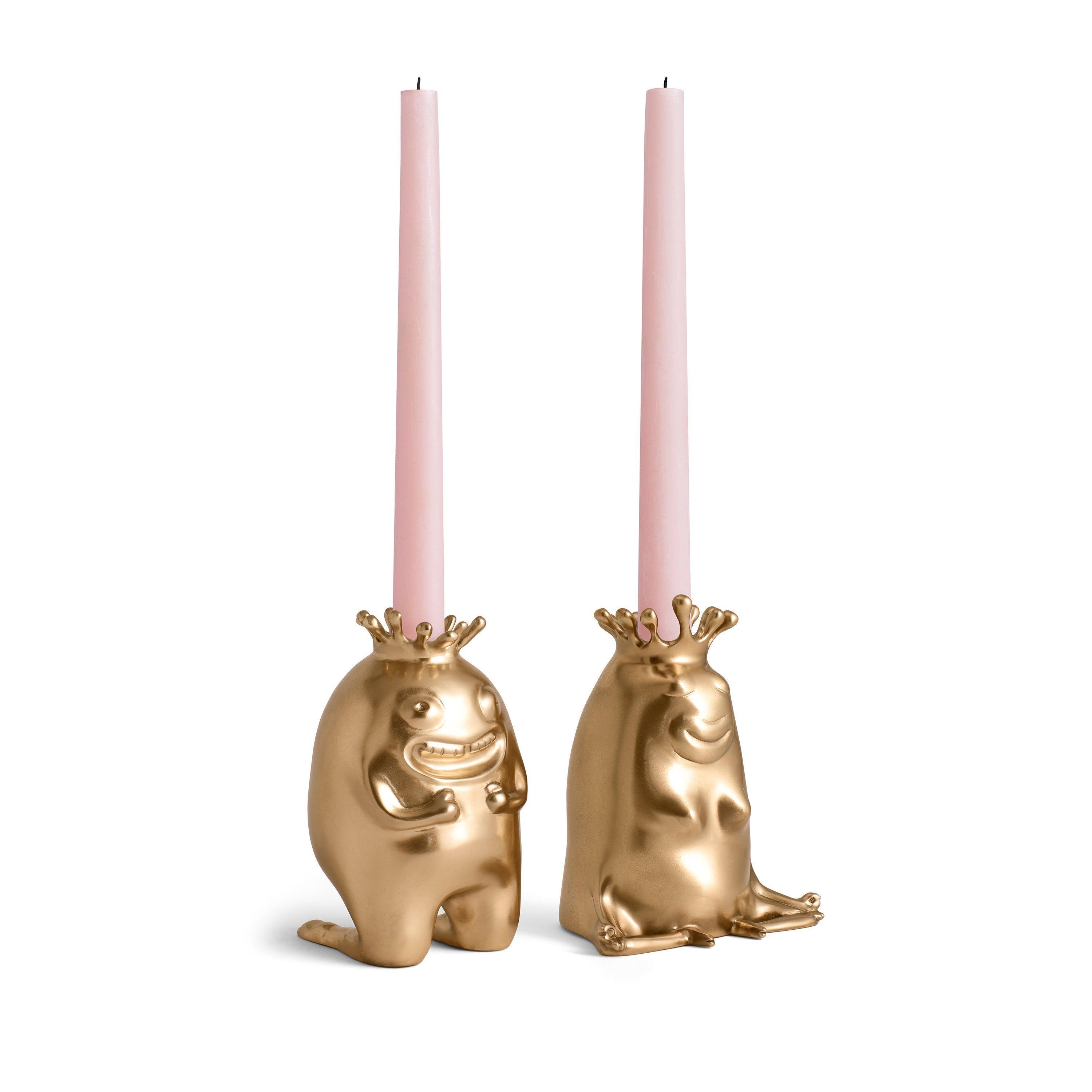 Premium Haas King & Queen Candlesticks Set of 2 - Elegant Decorative Candle Holders for Wedding Centerpieces, Romantic Dinner Tables, and Home Decor