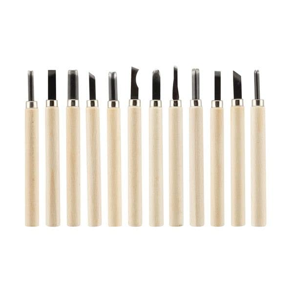 12-Piece Wood and Linoleum Cutting Tool Set - Precision Crafting & DIY Projects for Woodworking and Flooring