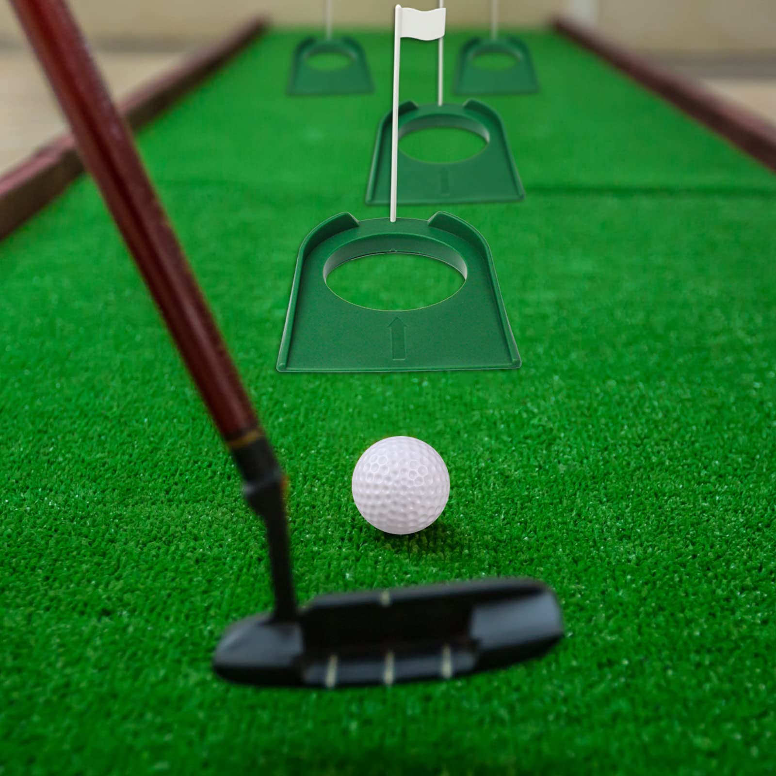Premium Golf Putting Cup & Flag Training Set (3-Pack) – Professional Indoor/Outdoor Practice Putting Aid for Men & Women – Perfect for Home, Office, Garage, Yard & Backyard Golf Training | Improve Short Game Skills