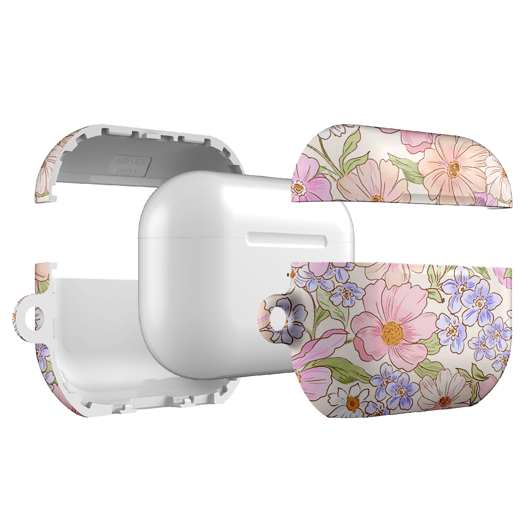 Lillia Flower AirPods Pro Case - Cute Floral Protective Cover for Apple AirPods Pro - Perfect for Women, Girls, Travel & Daily Use