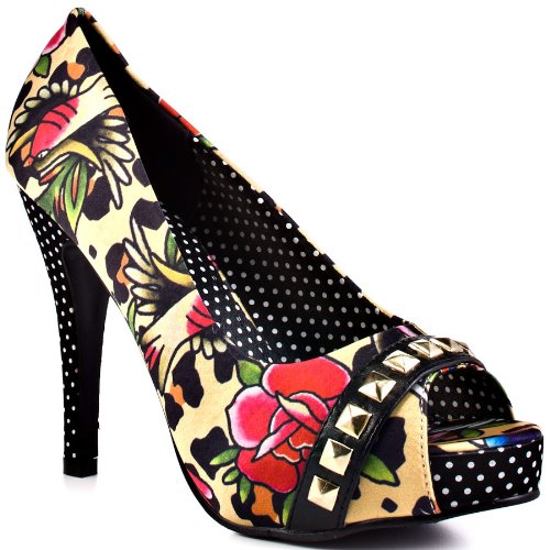 Iron Fist Women's Lounge Leopard Print Platform Peep Toe Pumps - Stylish Casual & Party Shoes for Women, Perfect for Date Nights, Club Outings and Everyday Wear