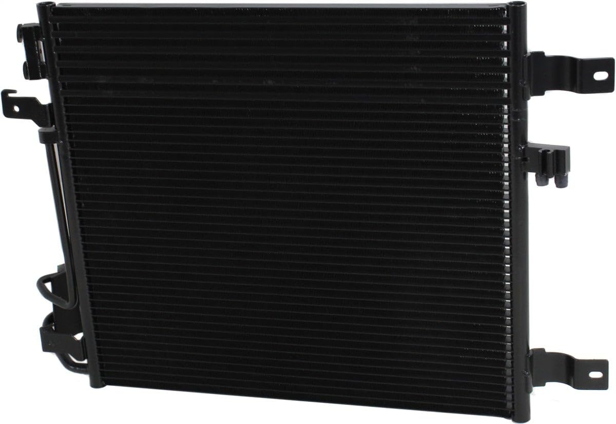 Go-Parts A/C Condenser Replacement for Jeep Wrangler JK 2007-2011 - Includes Oil Cooler & Fits Automatic Transmission - Perfect for Off-Roading, Daily Commuting & Summer Cooling System Maintenance