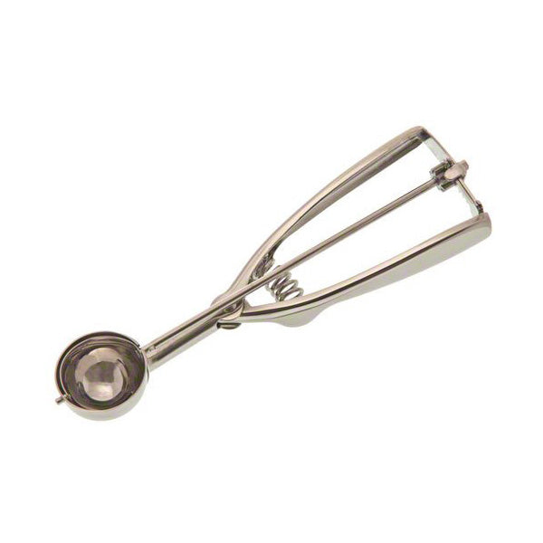 Ambidextrous Stainless Steel #50 Squeeze Disher (5/8 oz) - Perfect for Portion Control, Ice Cream Scooping & Cookie Dough