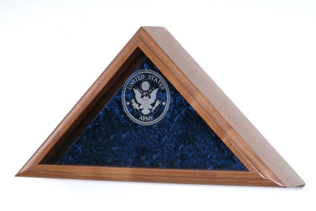 Laser Engraved Military Flag Case for 3x5 Flags - USMC Emblem - Perfect for Veterans & Home Display