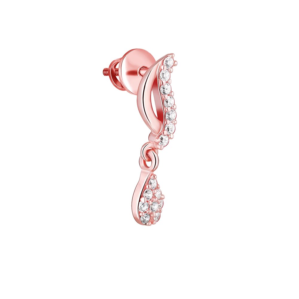 GIVA 925 Sterling Silver Rose Gold Wavecrest Stud Earrings for Women & Girls - Authentic with Certificate & 925 Stamp - 6 Month Warranty - Perfect Gift for Birthday, Anniversary & Special Occasions