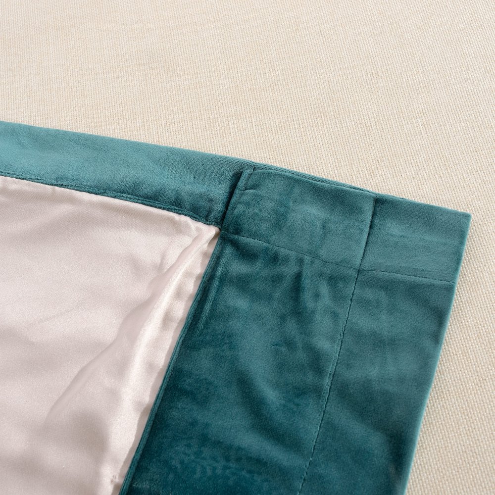 Melodieux Blackout Curtains - Thermal Insulated Velvet Drapes for Bedroom & Living Room, Vintage Luxury Rod Pocket Lined Window Treatments, 52x84 Inches, Antique Green (2 Panels) - Perfect for Home Theater, Nursery & Noise Reduction