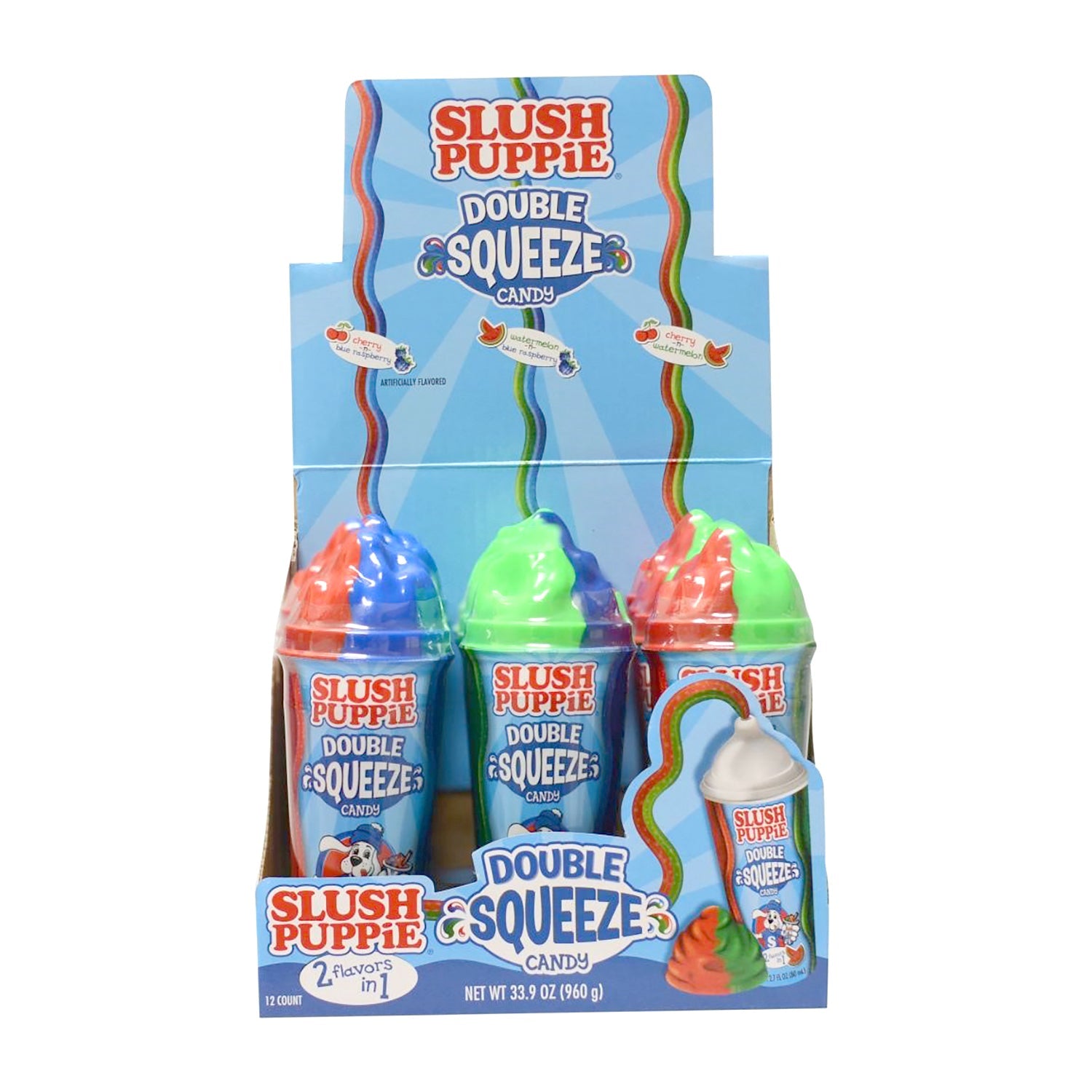 Koko's Slush Puppie Squeeze Candy - 12 Count Box | Freeze & Squeeze Fun for Kids, Parties & Summer Treats