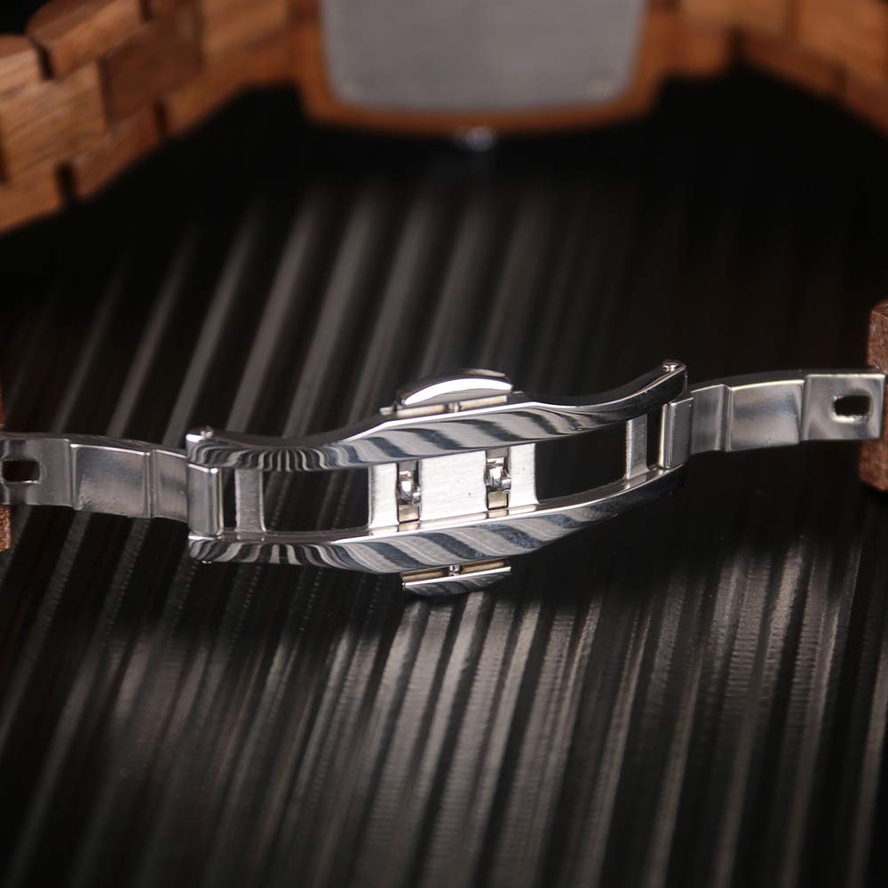Premium Handmade Bamboo Wooden Watch for Men - Analog Date Quartz Movement - Stylish Eco-Friendly Wooden Watch - Perfect for Casual Wear, Outdoor Adventures & Sustainable Fashion