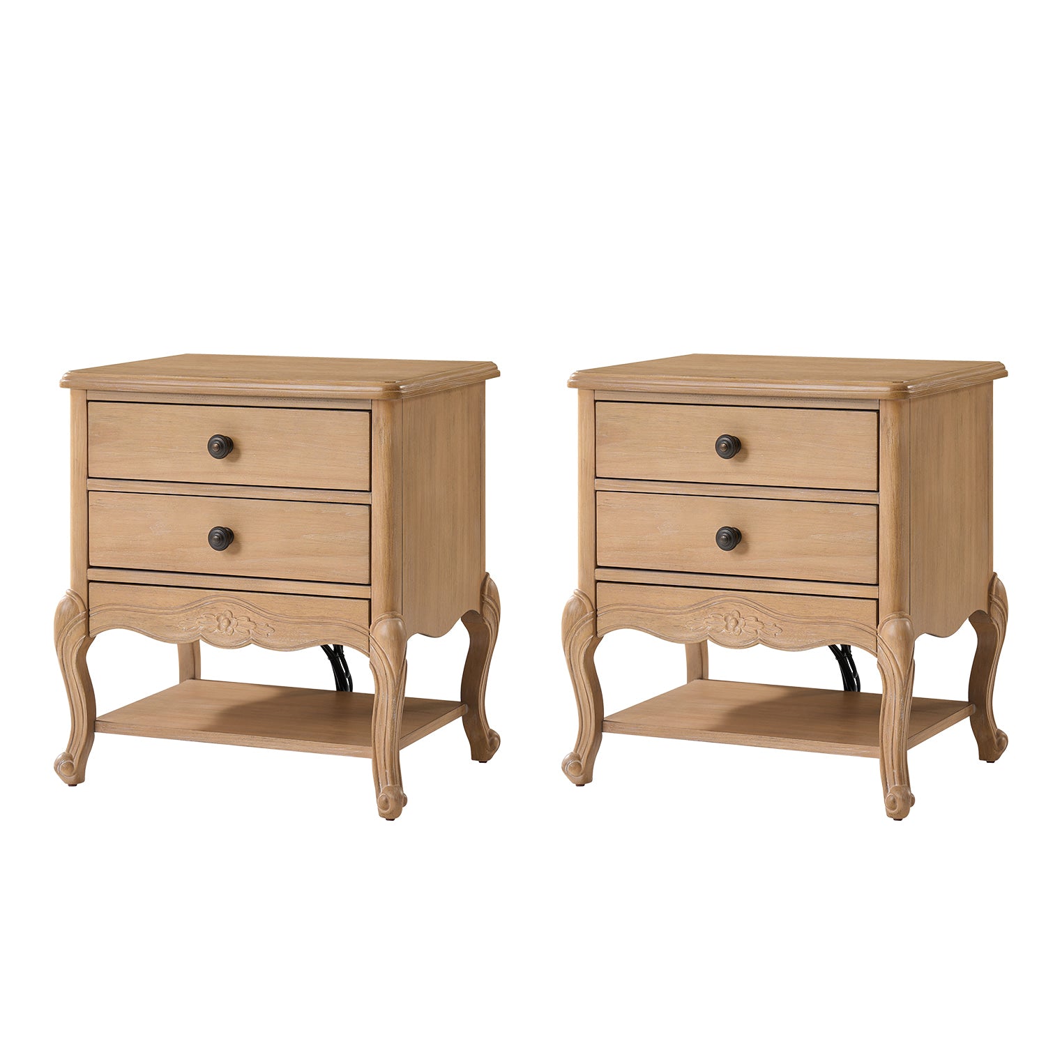 Nina Modern Nightstand with Hidden Drawer - Fully Assembled Bedside Table for Bedroom, Living Room & Office - Traditional Exquisite Design (Optional Types Available)