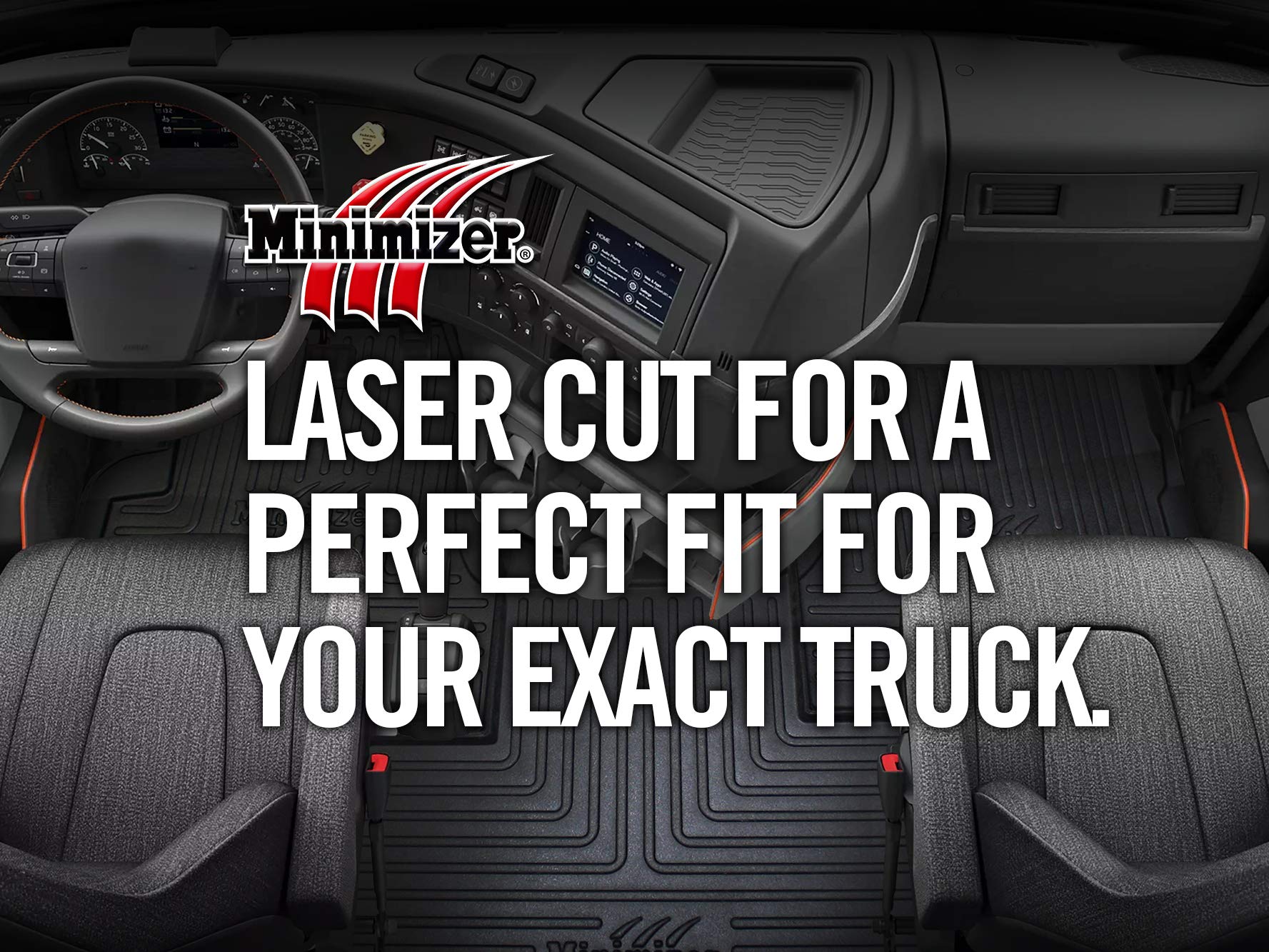 Heavy Duty Minimizer Floor Mats for Kenworth T270 T370 (2006-2021) & T300 (2002-2006) - Manual Transmission - Part #10002470 - Durable Truck Floor Protection for Long Hauls & Off-Road Driving