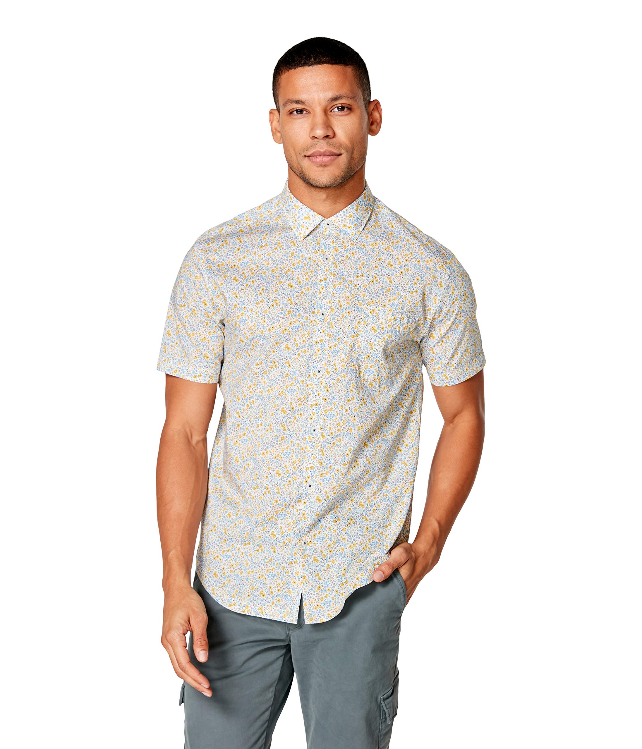 Good Man Brand Men's Woven Button Down Shirt - Casual & Business Wear | Slim Fit Dress Shirt for Office, Dating & Formal Occasions
