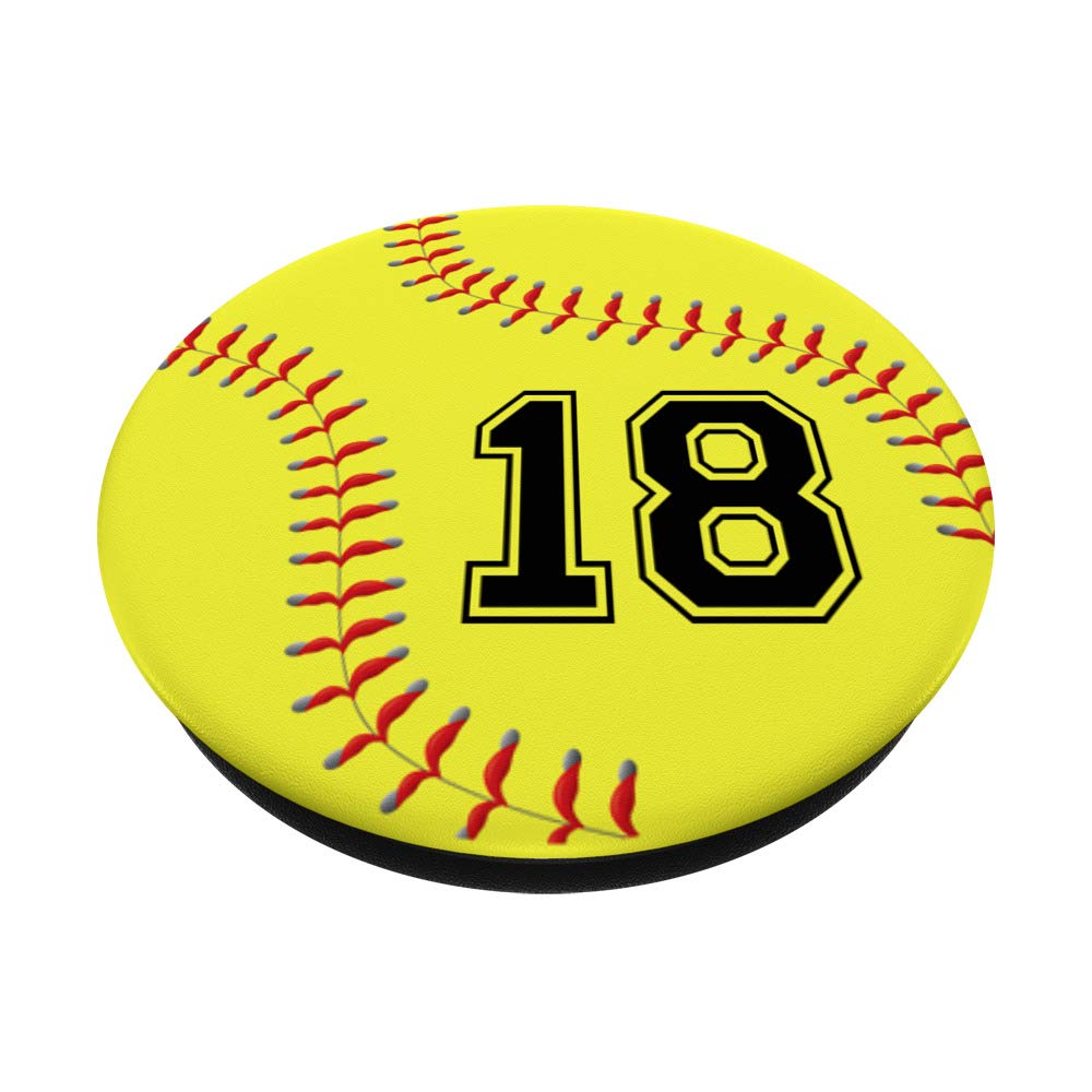 Softball Player Jersey No. 18 Phone Grips - Durable & Stylish Accessory for Fans, Athletes, and Everyday Use