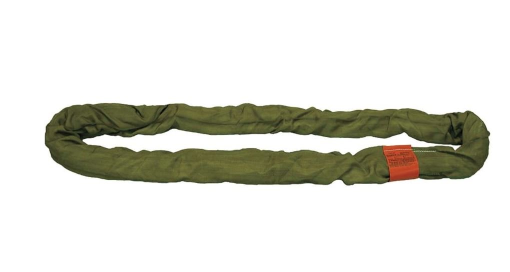 Liftall EN800X11 Tuflex Endless Round Sling - 11 Feet Olive Green - Heavy Duty Lifting Sling for Construction, Towing, and Industrial Use
