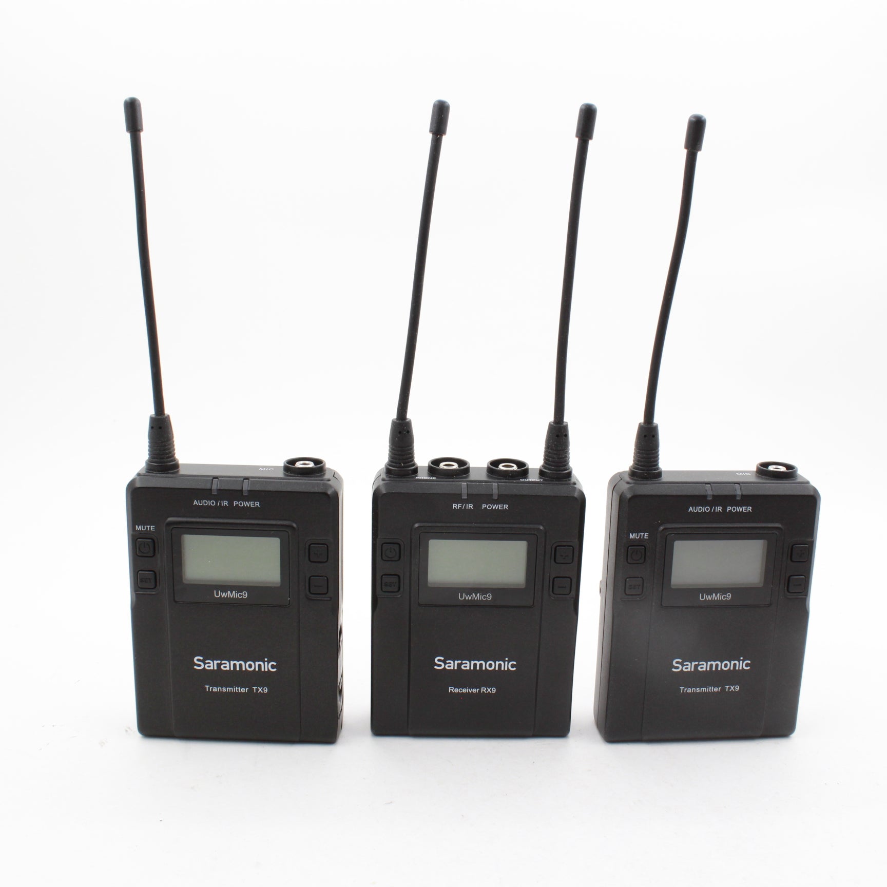 Saramonic UWMIC9 RX9 + TX9 + TX9 96-Channel Digital UHF Wireless Dual Lavalier Microphone System (514-596MHz) - Open Box Excellent Condition - Perfect for Interviews, Vlogging, and Live Streaming