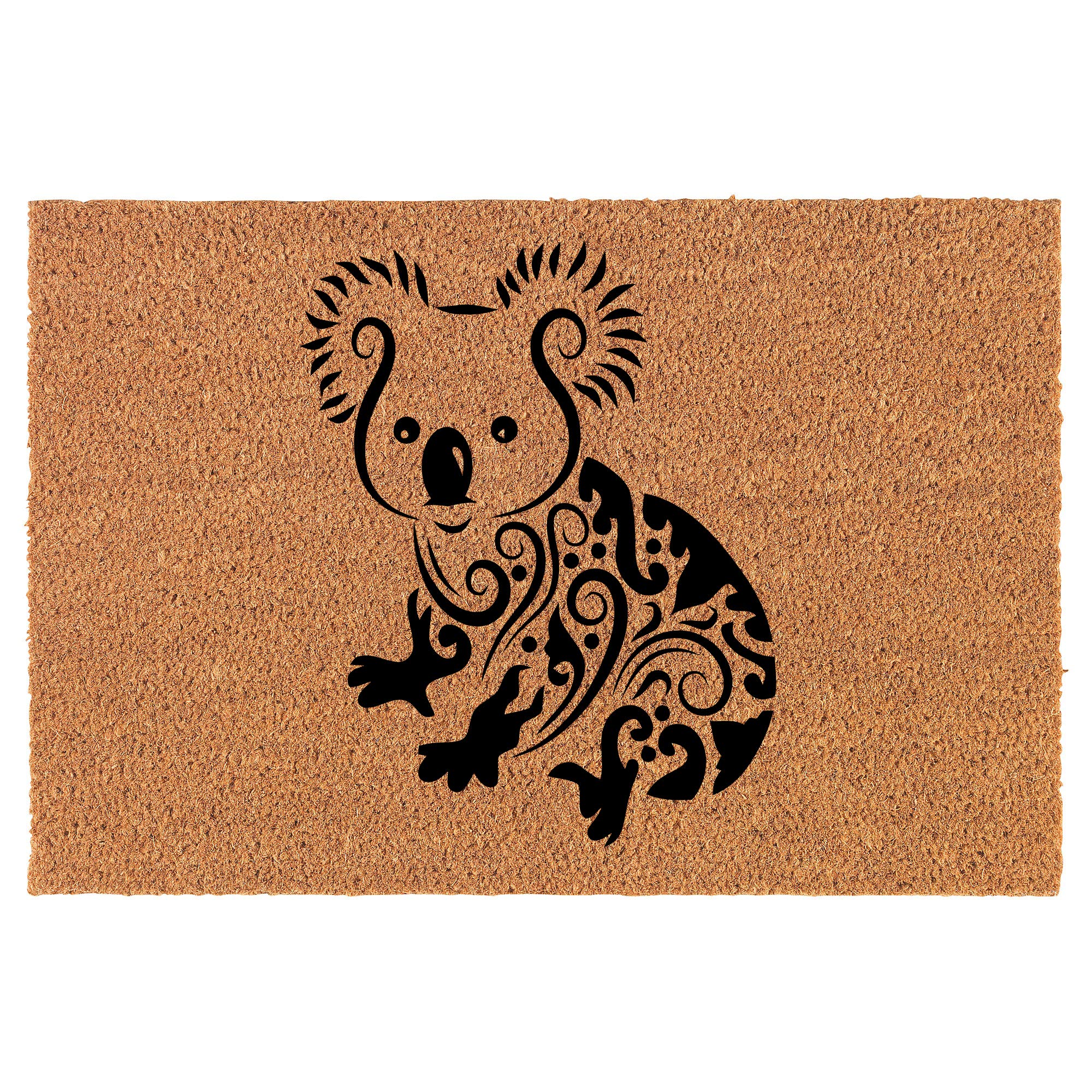 Premium Coir Doormat for Front Door - Natural Coconut Fiber Welcome Mat - Perfect Housewarming & New Home Gift with Adorable Koala Design (24
