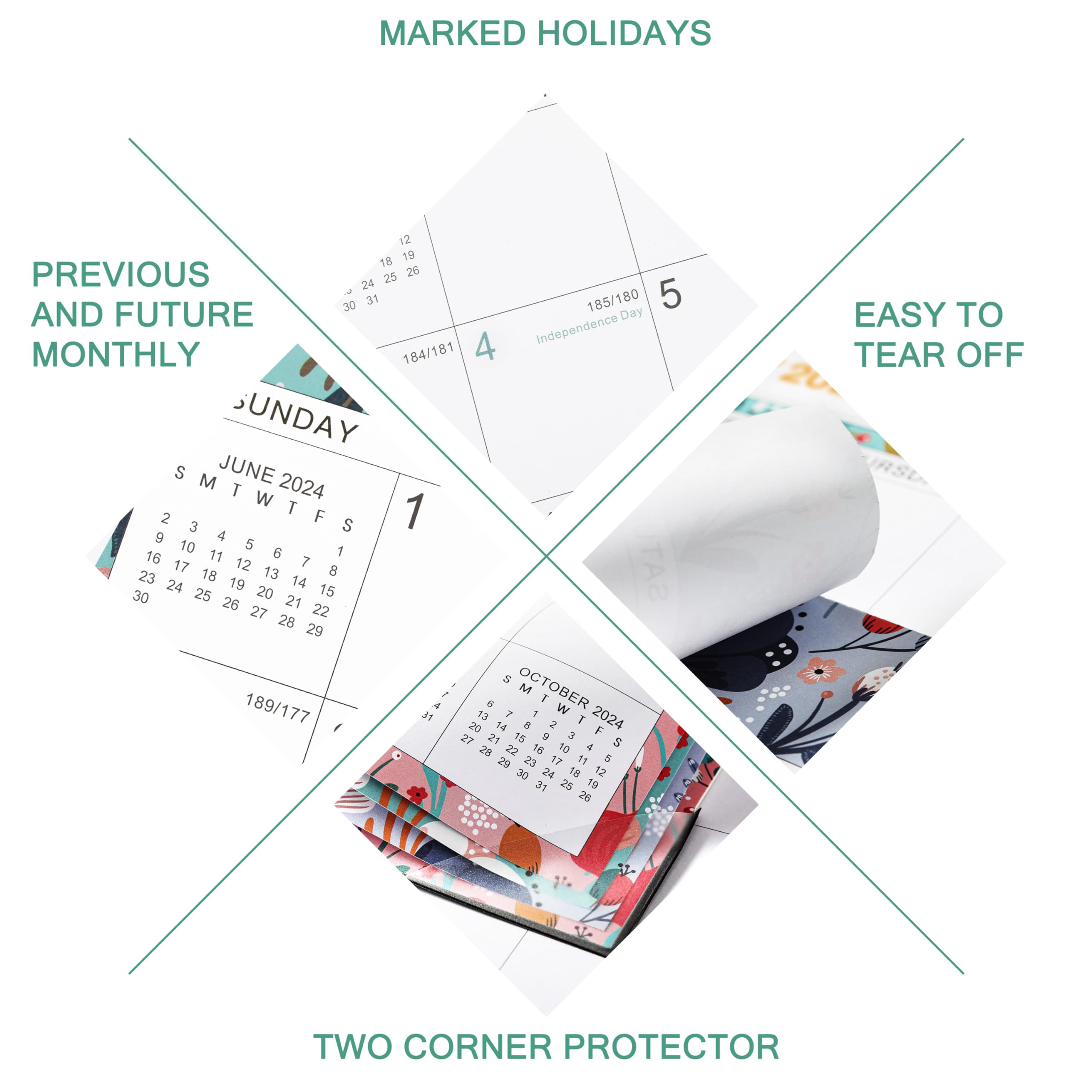 2025 Magnetic Refrigerator Calendar - 12 Month Tear-Off Pad (Jan-Dec 2025) | 11.2