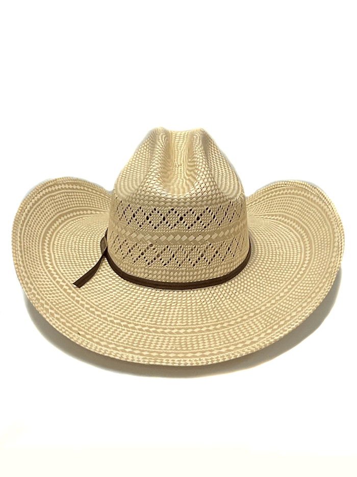 Larry Mahan MSL342COWX4414 10X Cowboy Straw Hat - Ivory Tan Western Hat for Men - Perfect for Rodeo, Ranch Work & Outdoor Adventures