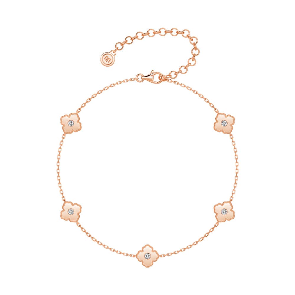 Lucky Hearts Four Leaf Clover Bracelet - Elegant Irish Charm Jewelry for Women | Perfect for St. Patrick's Day, Good Luck Gift & Everyday Fashion Accessory