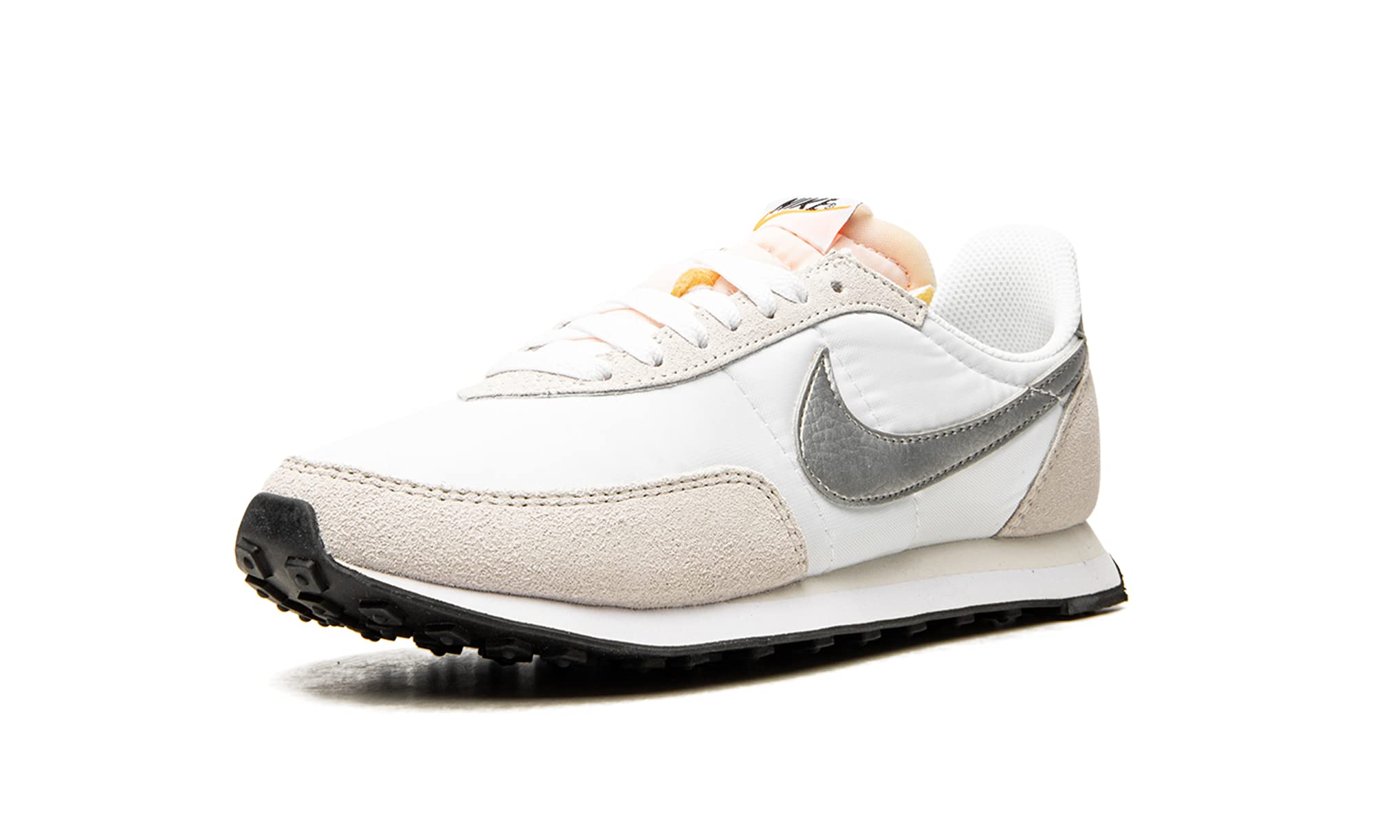 Nike Women's Waffle Trainer 2 Sneakers - White/Metallic Silver (Size 5.5W) | Lightweight Running Shoes for Women | Perfect for Jogging, Gym Workouts & Casual Wear