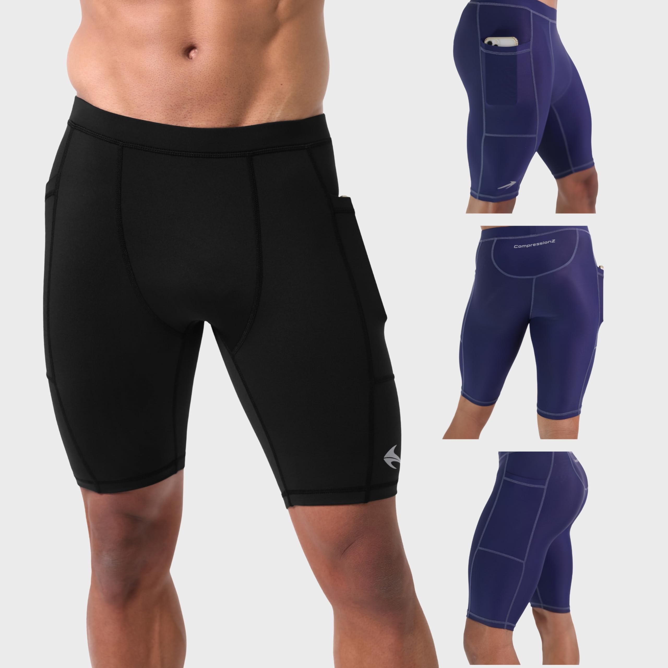 Men's Compression Shorts for Biking, Running & Workouts - Breathable Athletic Underwear for Cycling, Gym & Sports Activities
