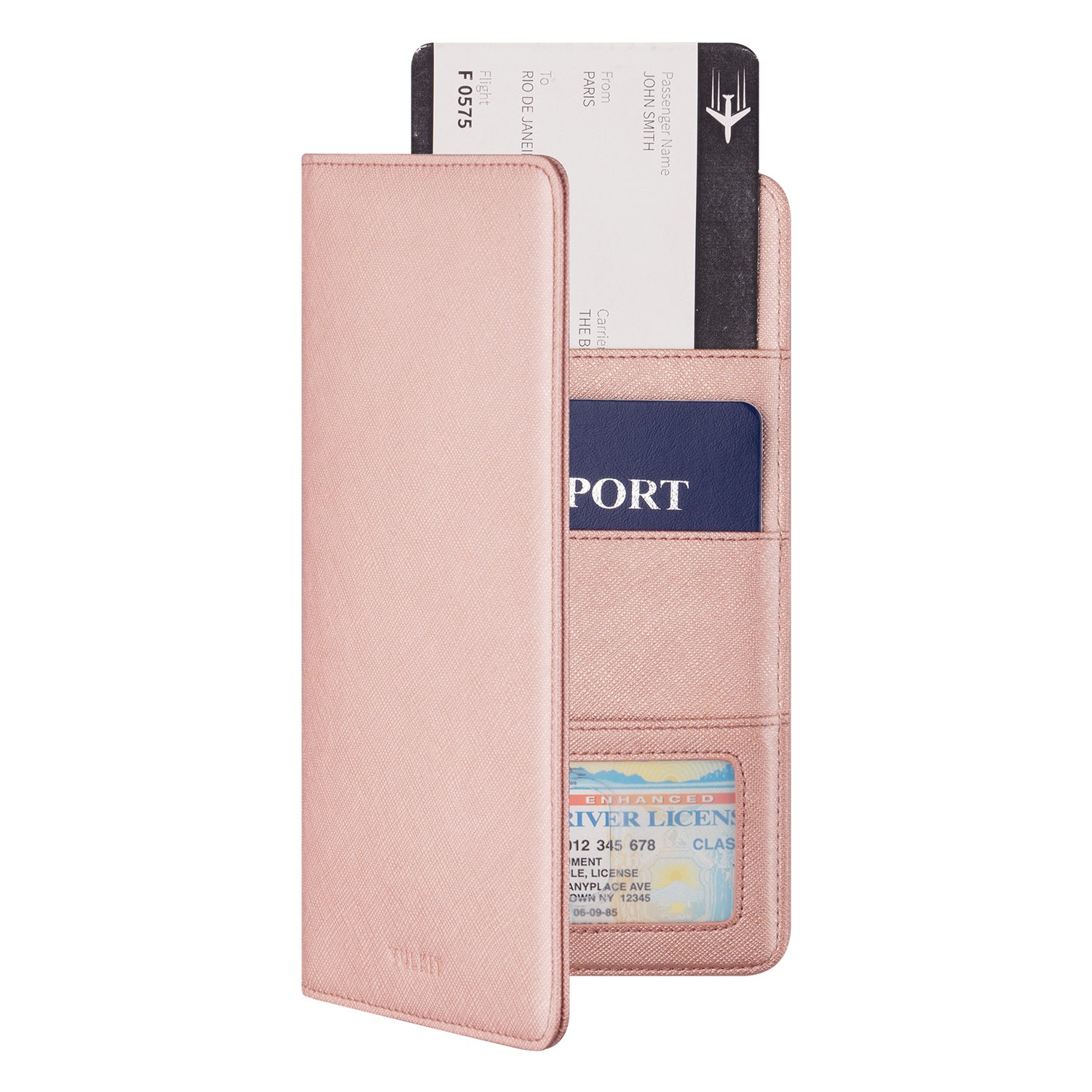 VPW100 RFID Blocking Bifold Passport Wallet - Secure Travel Organizer for Passport, Credit Cards, Cash & Bills | Perfect for International Trips & Business Travel