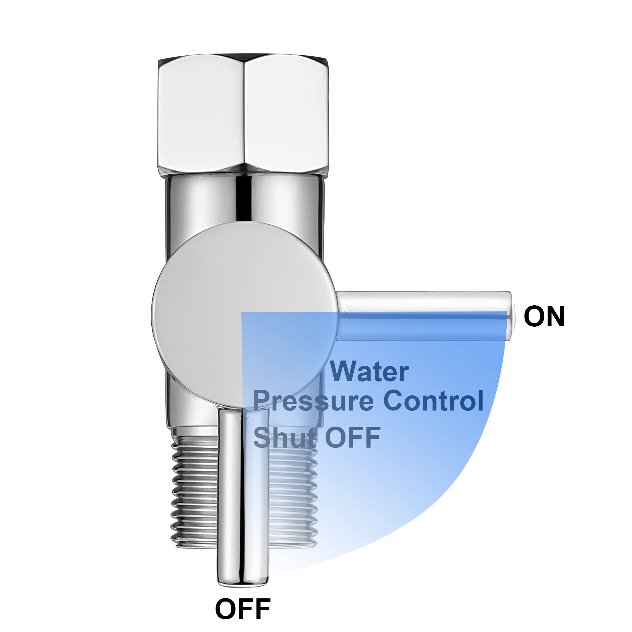 Premium Chrome Bidet T Valve Adapter 7/8