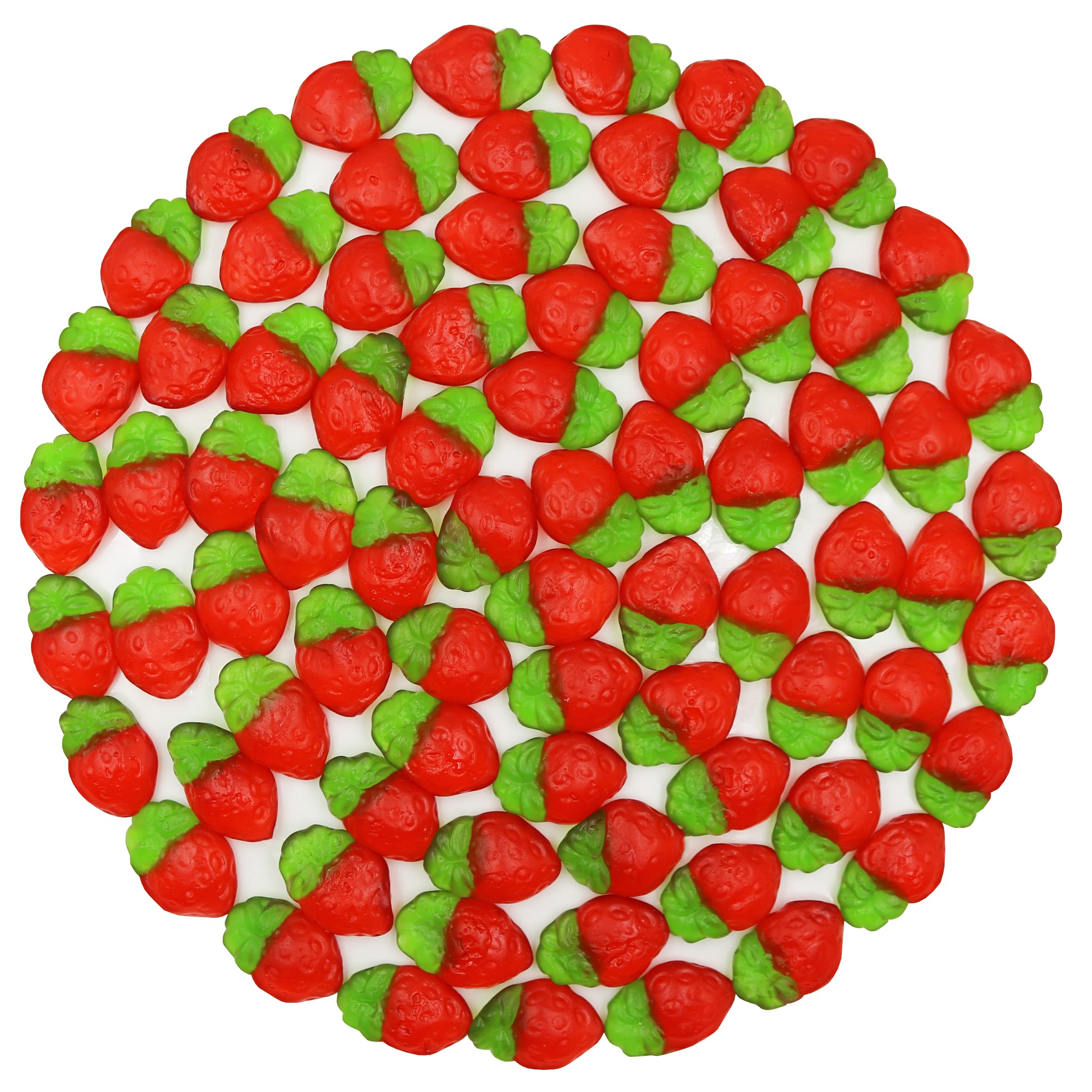 FirstChoiceCandy Gummy Fruit Candy - Strawberry Flavor, 2 Pound Bulk Pack (Pack of 1) | Delicious Soft Chewy Candy for Parties, Snacks & Gift Baskets